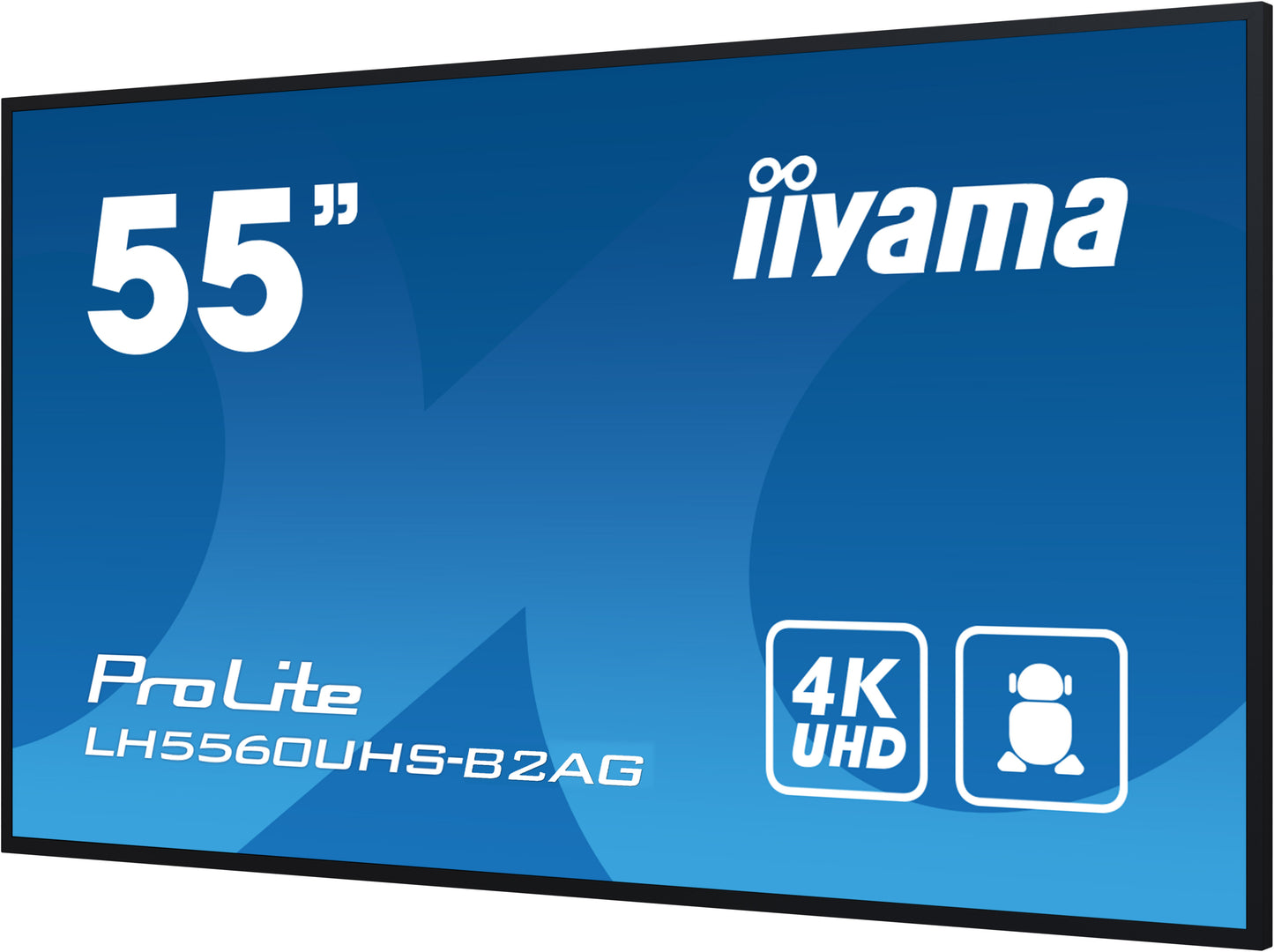 IIYAMA LH5560UHS-B2AG 55inch 3840x2160 UHD VA panel Haze 25perc 500cd/m2 Landscape and Portrait Wallmount Included