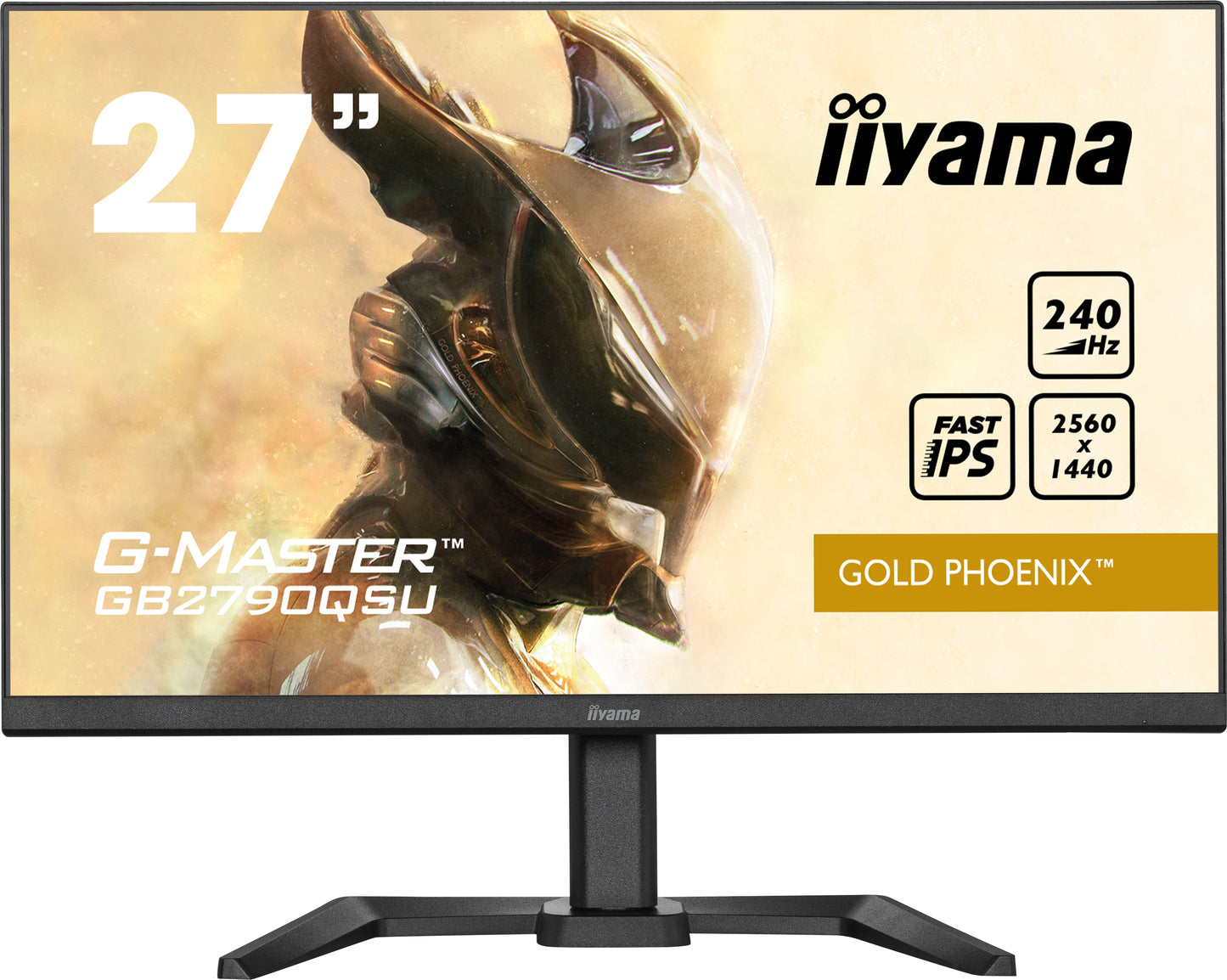 IIYAMA 27  ETE Fast IPS Gaming, G-Master Gold Phoenix, FreeSync Premium, 2560x1440@240Hz, 400cd/m², 1000:1, HDMI, DisplayPort, 1ms (GtG), Sp