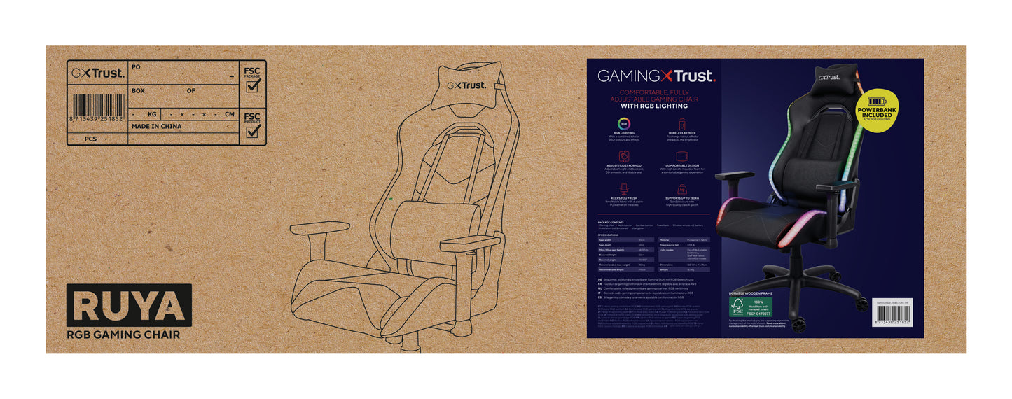 GXT719 RUYA RGB GAMING CHAIR BLACK