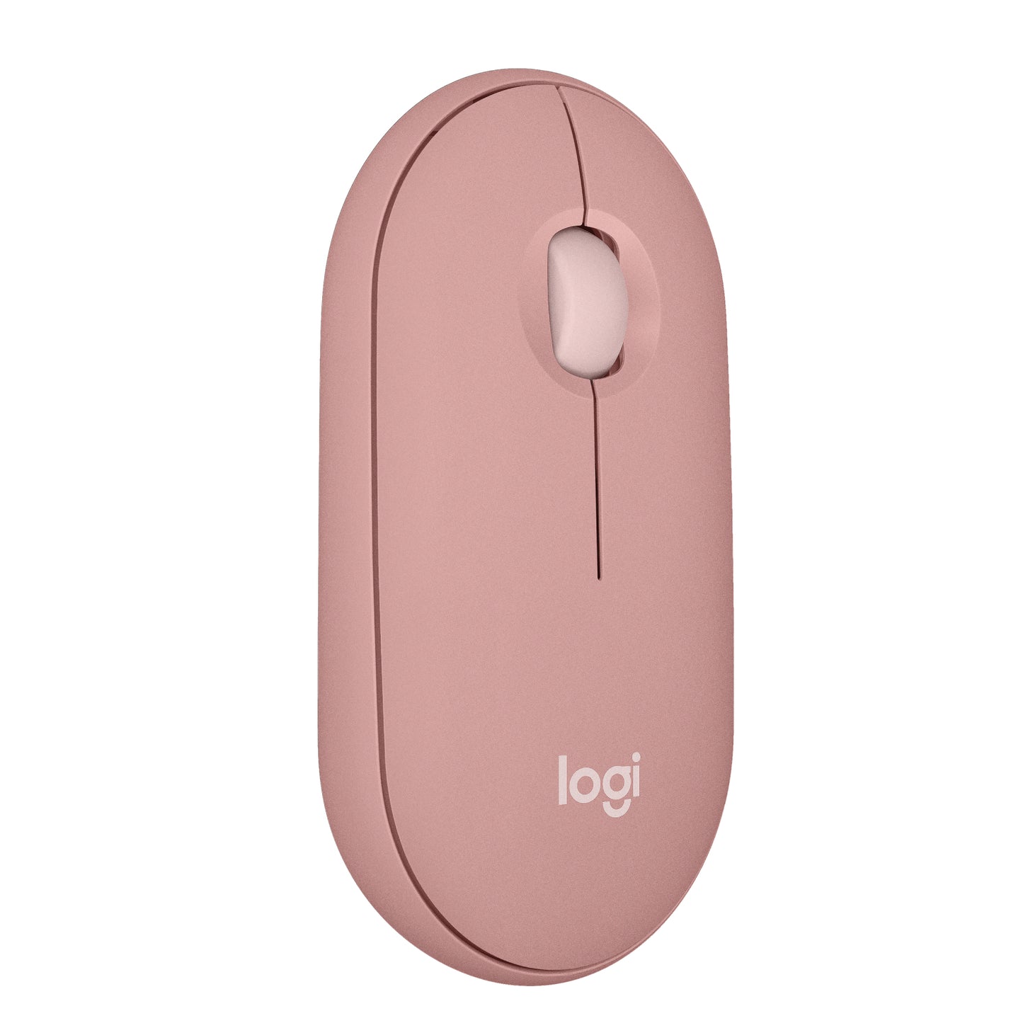 Logitech Pebble Mouse 2 M350s dunne draadloze Bluetooth-muis, Rose, draagbaar, licht, aanpasbare knop, stil klikken, Easy-Switch, Windows/ma