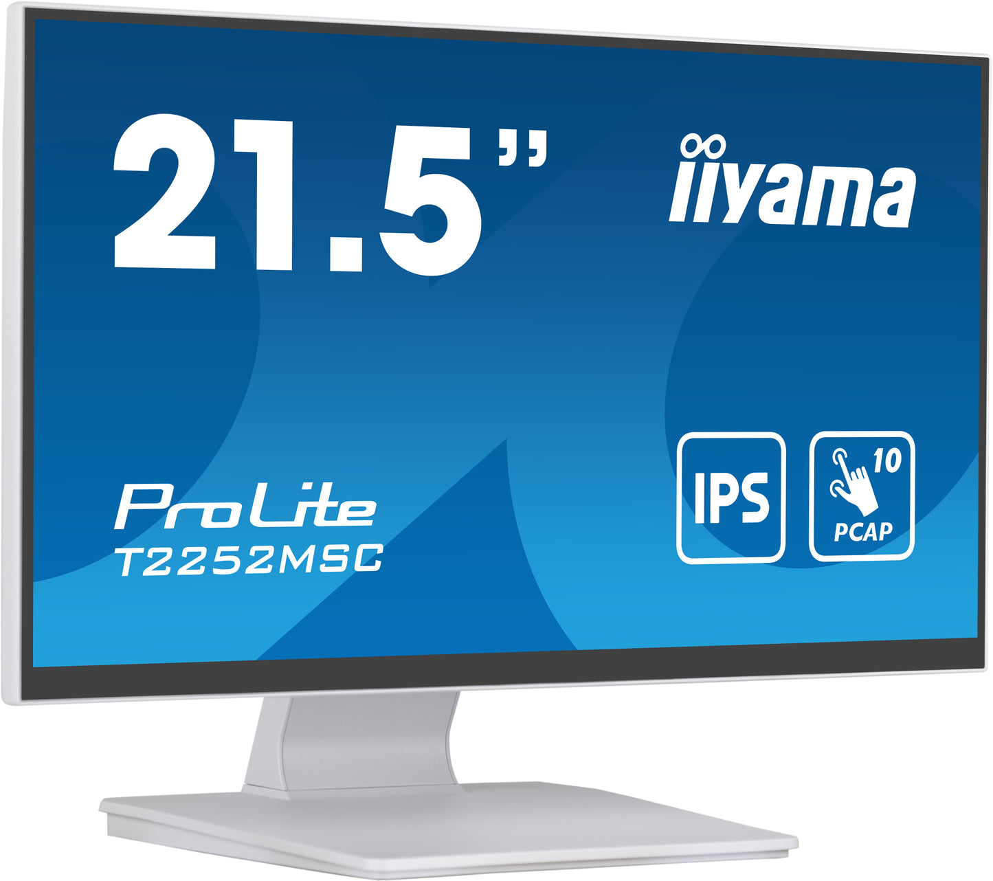 IIYAMA PROLITE T2252MSC-W2 21.5 P-CAP 10pt touchscreen monitor met IPS paneel technologie en Edge-to-Edge glas design