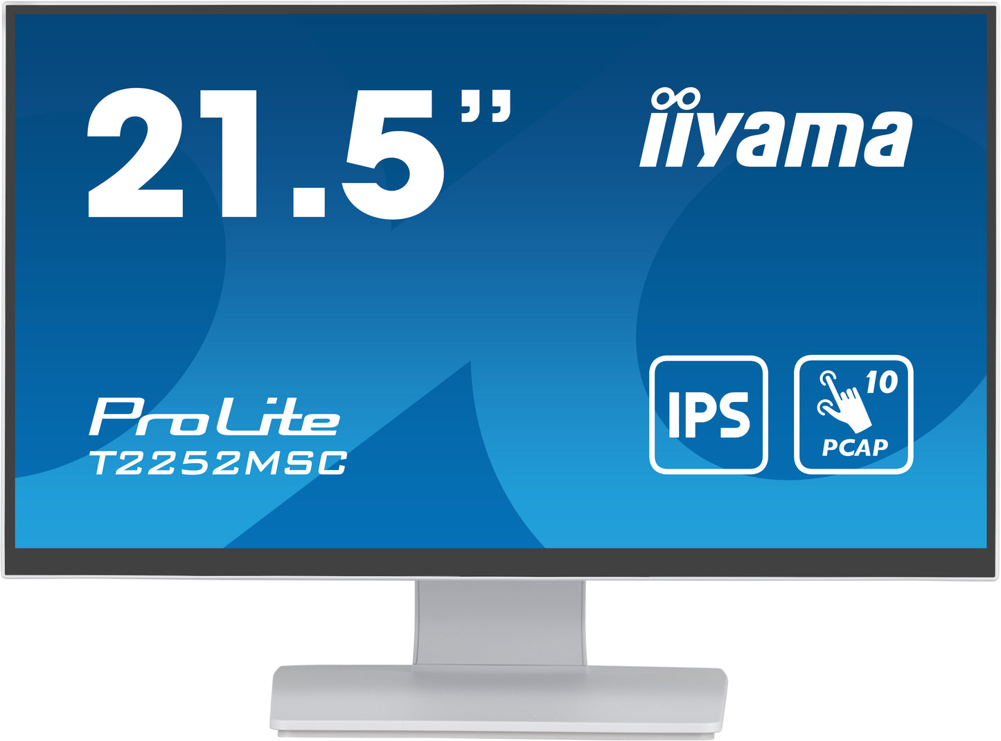 IIYAMA PROLITE T2252MSC-W2 21.5 P-CAP 10pt touchscreen monitor met IPS paneel technologie en Edge-to-Edge glas design