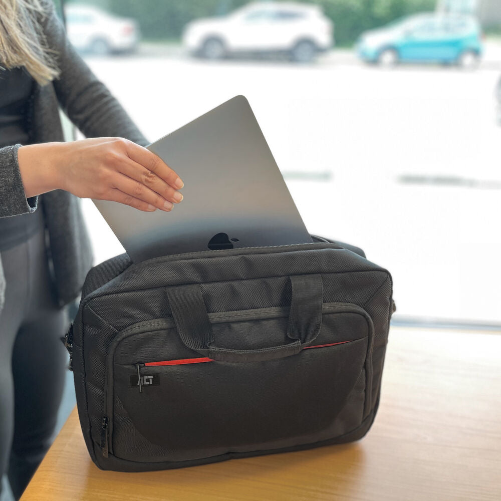 ACT Suburb schoudertas voor laptops tot 15,6 inch , gemaakt van gerecyclede plastic flessen