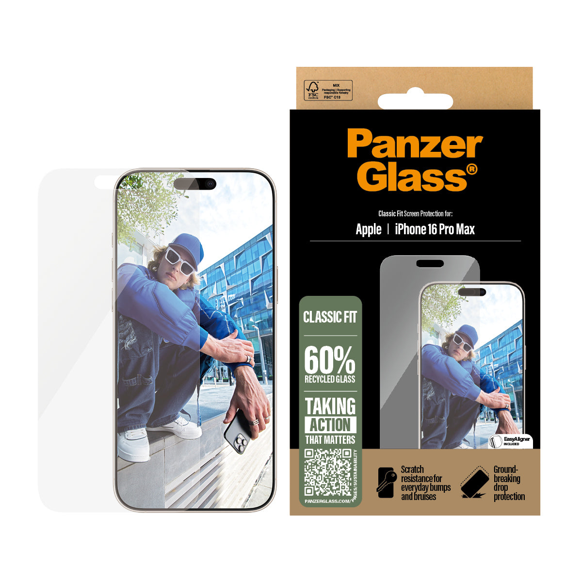 PG Scrn iPhone 16P 6.9Inch Classic Fit 2876