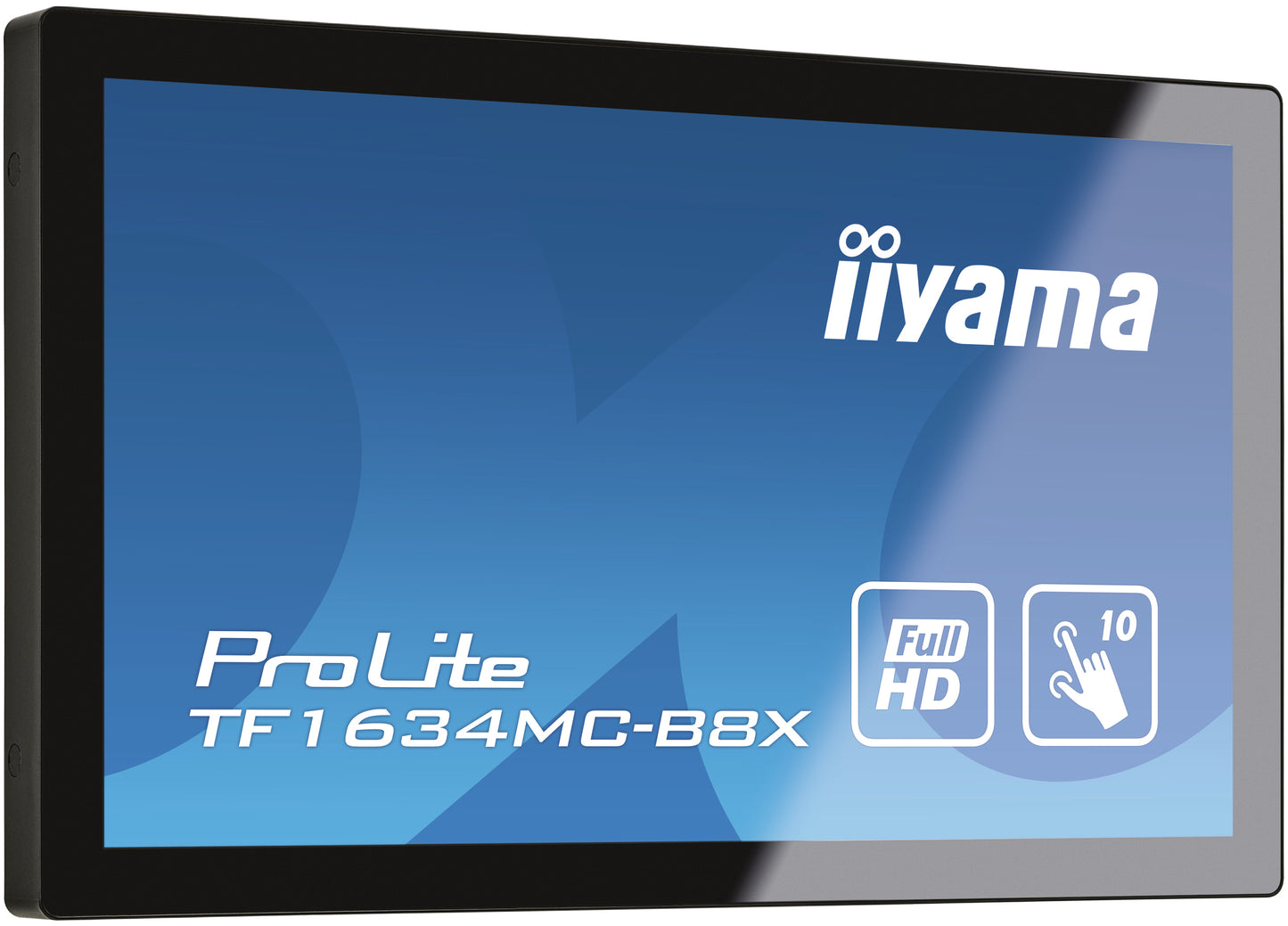 15,6  PCAP Bezel Free, 10P Touch with Anti-Finger print coating, 1920x1080, DisplayPort, HDMI, VGA, 405cd/m2 (with touch), Through Glass (Gl