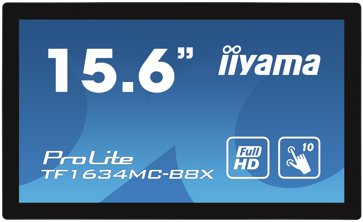 15,6  PCAP Bezel Free, 10P Touch with Anti-Finger print coating, 1920x1080, DisplayPort, HDMI, VGA, 405cd/m2 (with touch), Through Glass (Gl