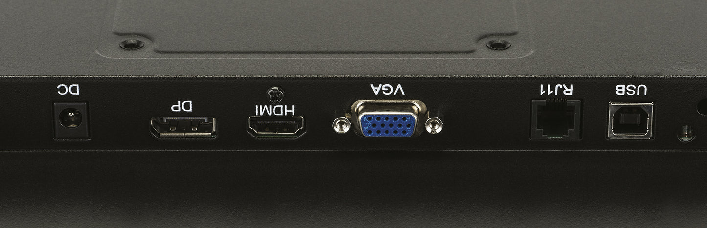 15,6  PCAP Bezel Free, 10P Touch with Anti-Finger print coating, 1920x1080, DisplayPort, HDMI, VGA, 405cd/m2 (with touch), Through Glass (Gl