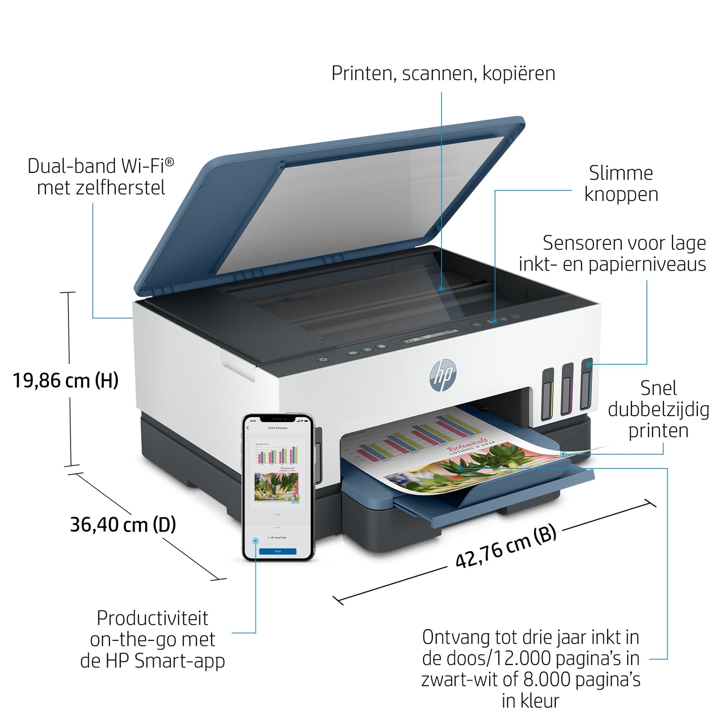 HP SMART TANK 7006 4800X1200 15/9PPM 28B55A#BHC