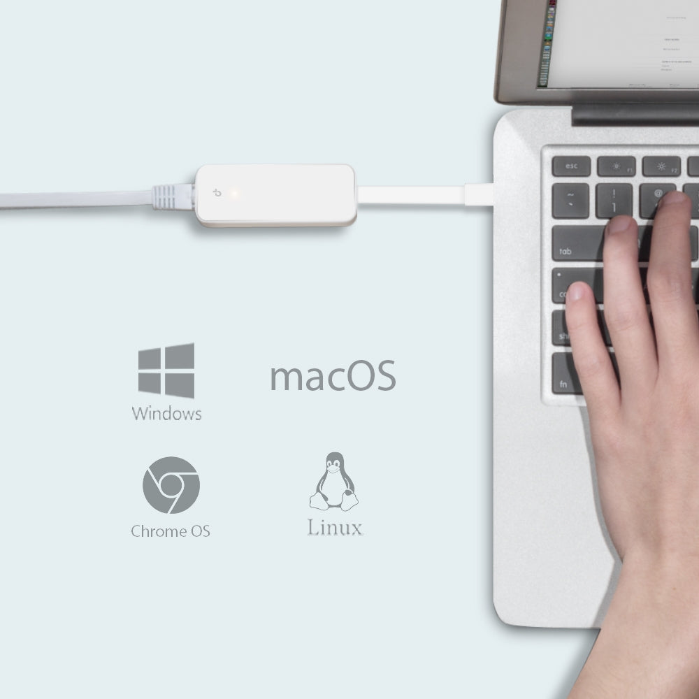 USB Type-C to RJ45 Gigabit Ethernet Network Adapter