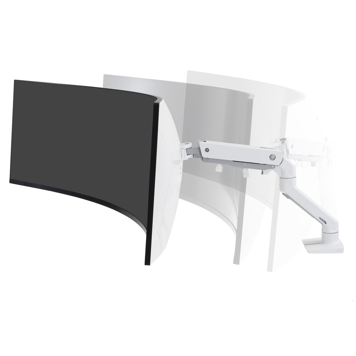 HX Desk Monitor Arm with HD Pivot White 45-647-216