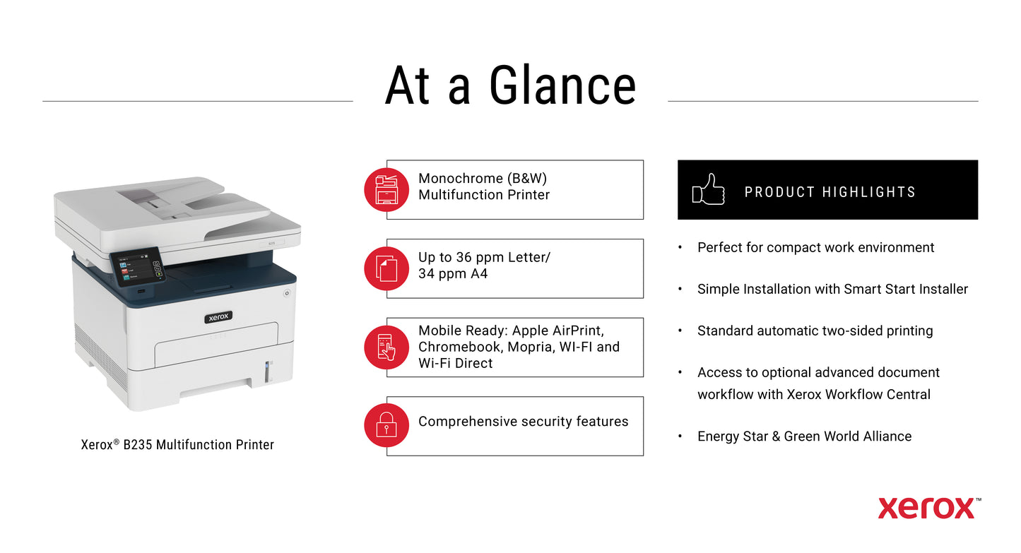 XEROX B235 MONO MULTIFUNCTION PRINTER B235V_DNI