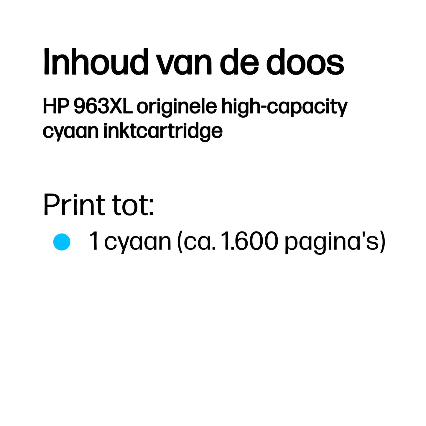 HP 963XL High Yield Cyan Original Ink Cartridge