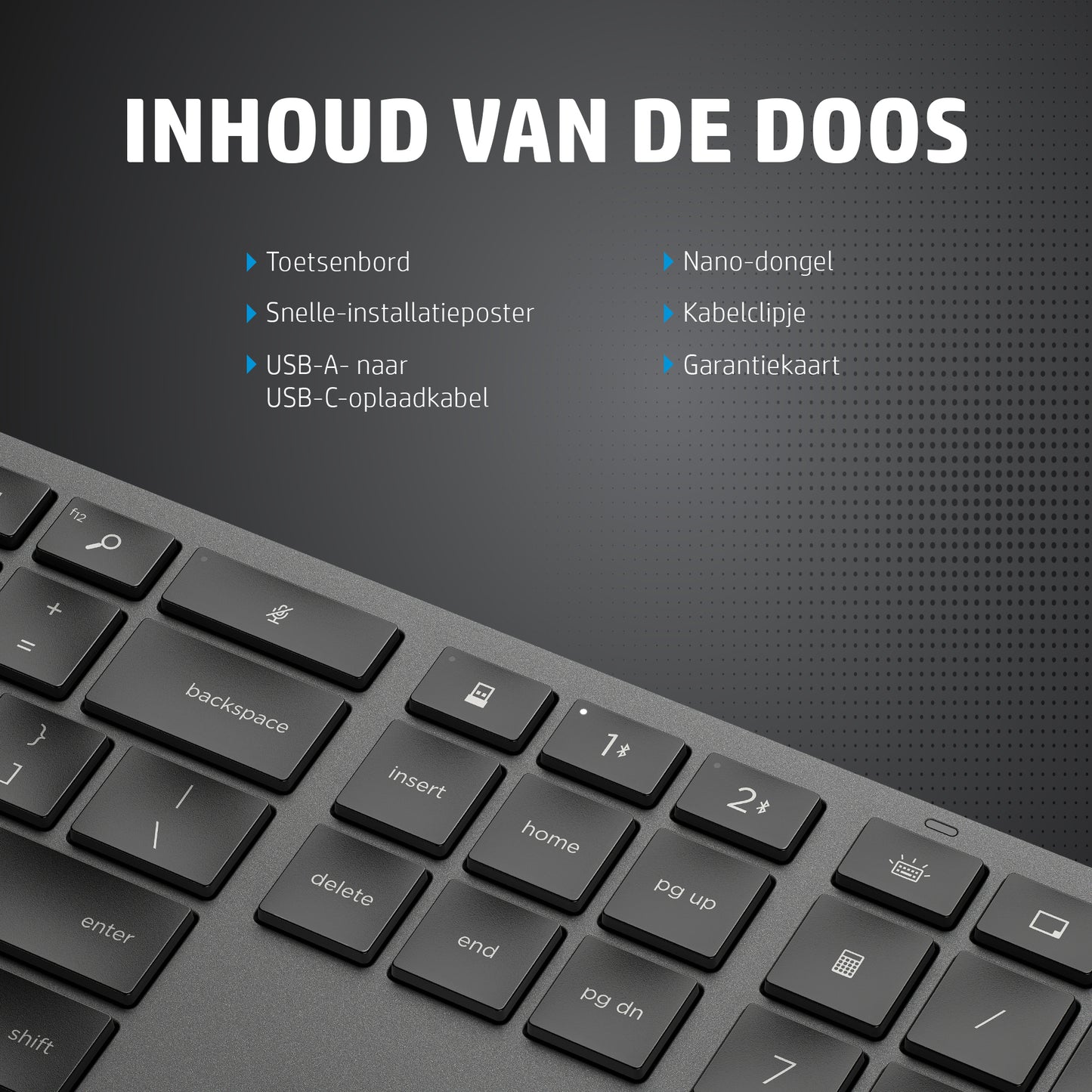 HP 975 USB+BT Dual-Mode Wrls Kbd EU 3Z726AA#ABB