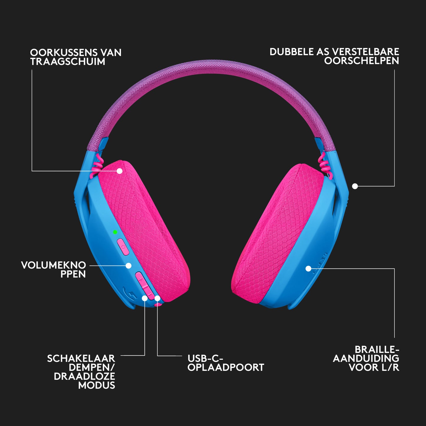 G435 LIGHTSPEED WRLS G Headset BLUE - 981-001062