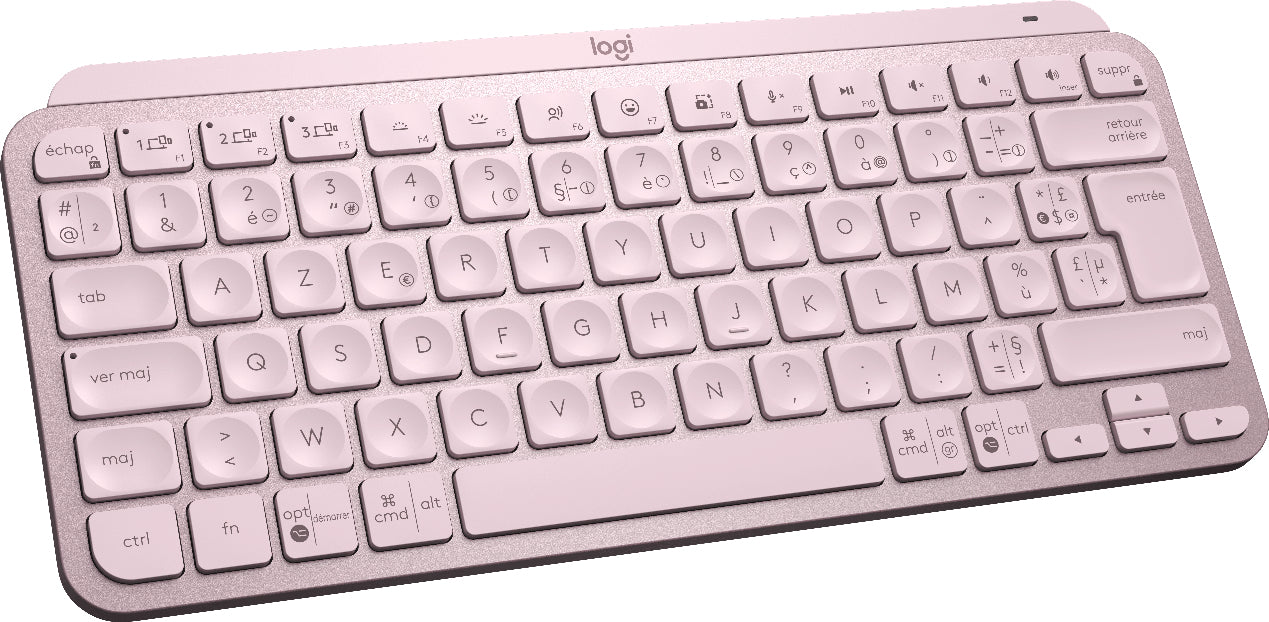 Logitech MX keys Mini Wireless Illuminated, Rose, FR azerty