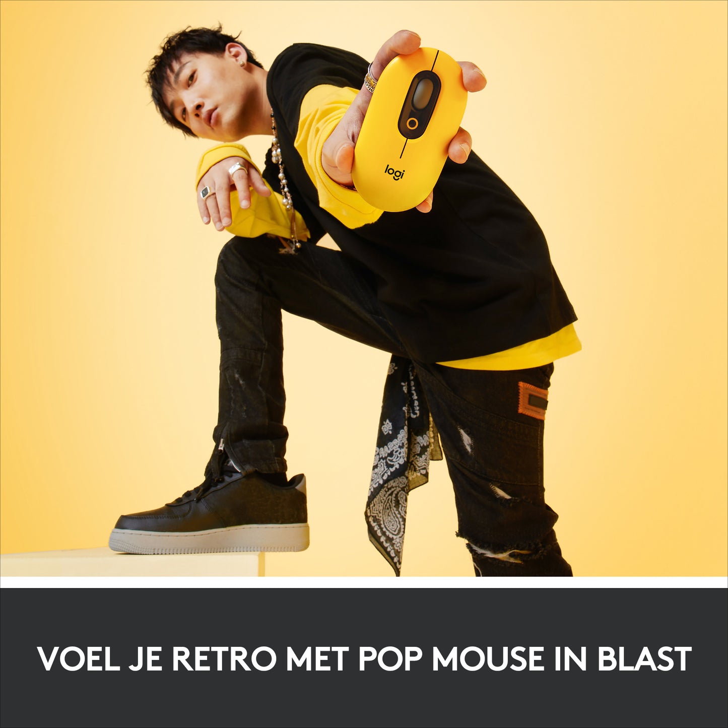Logitech - POP MOUSE - BLAST-YELLOW