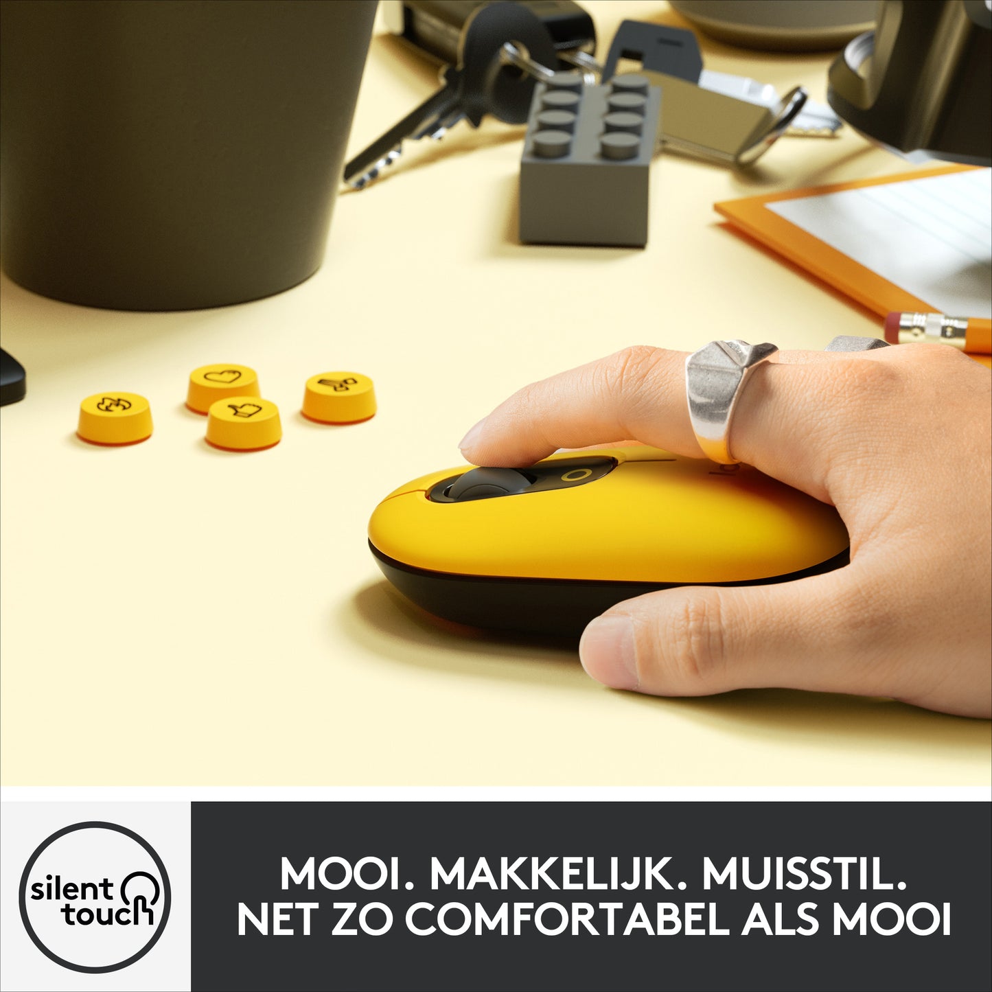 Logitech - POP MOUSE - BLAST-YELLOW