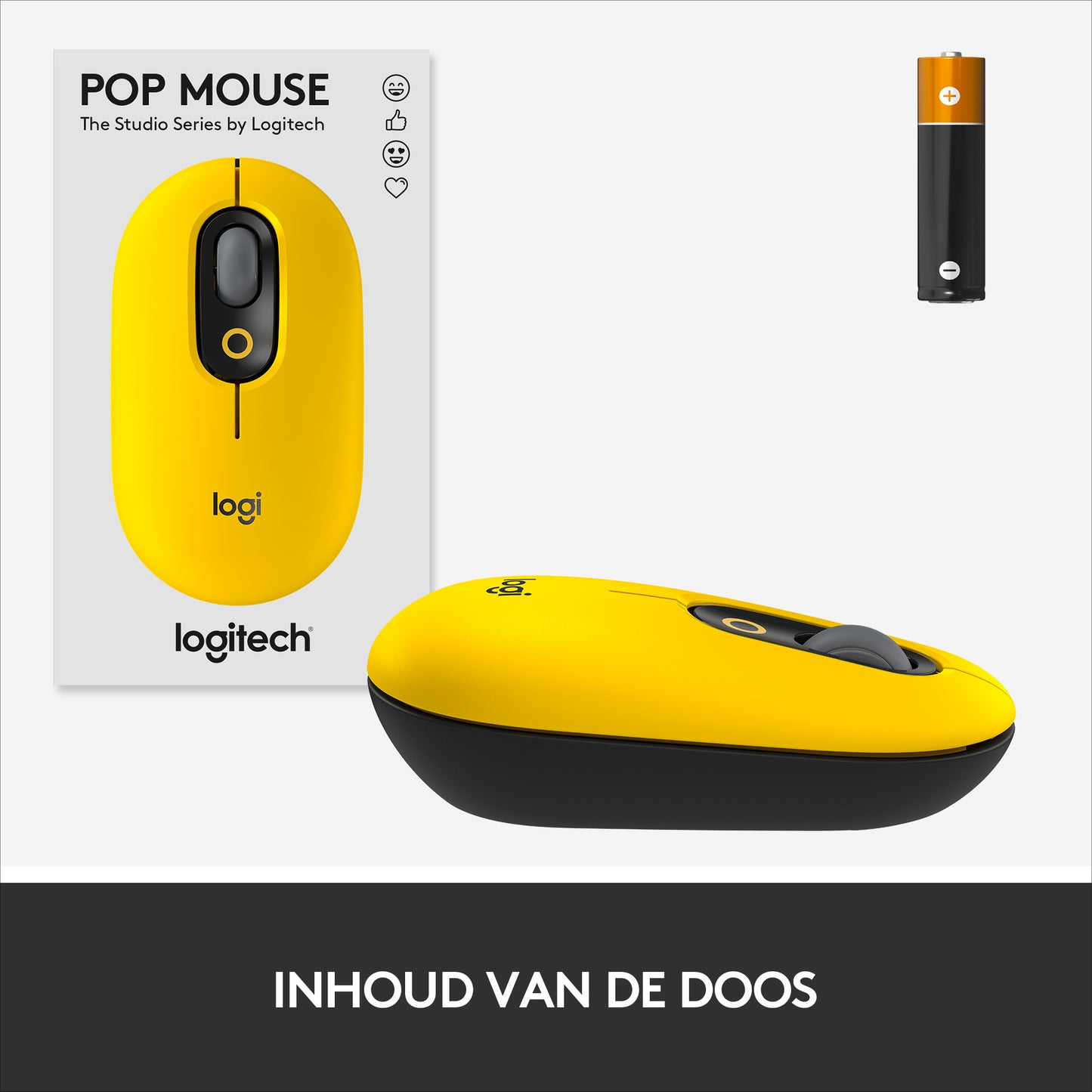 Logitech - POP MOUSE - BLAST-YELLOW