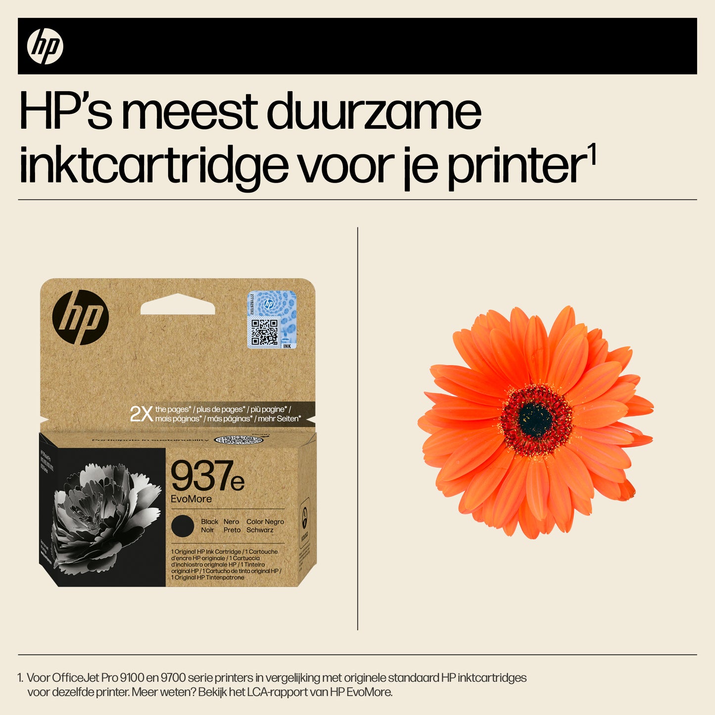HP 937e EvoMore Black Original Ink Cartridge