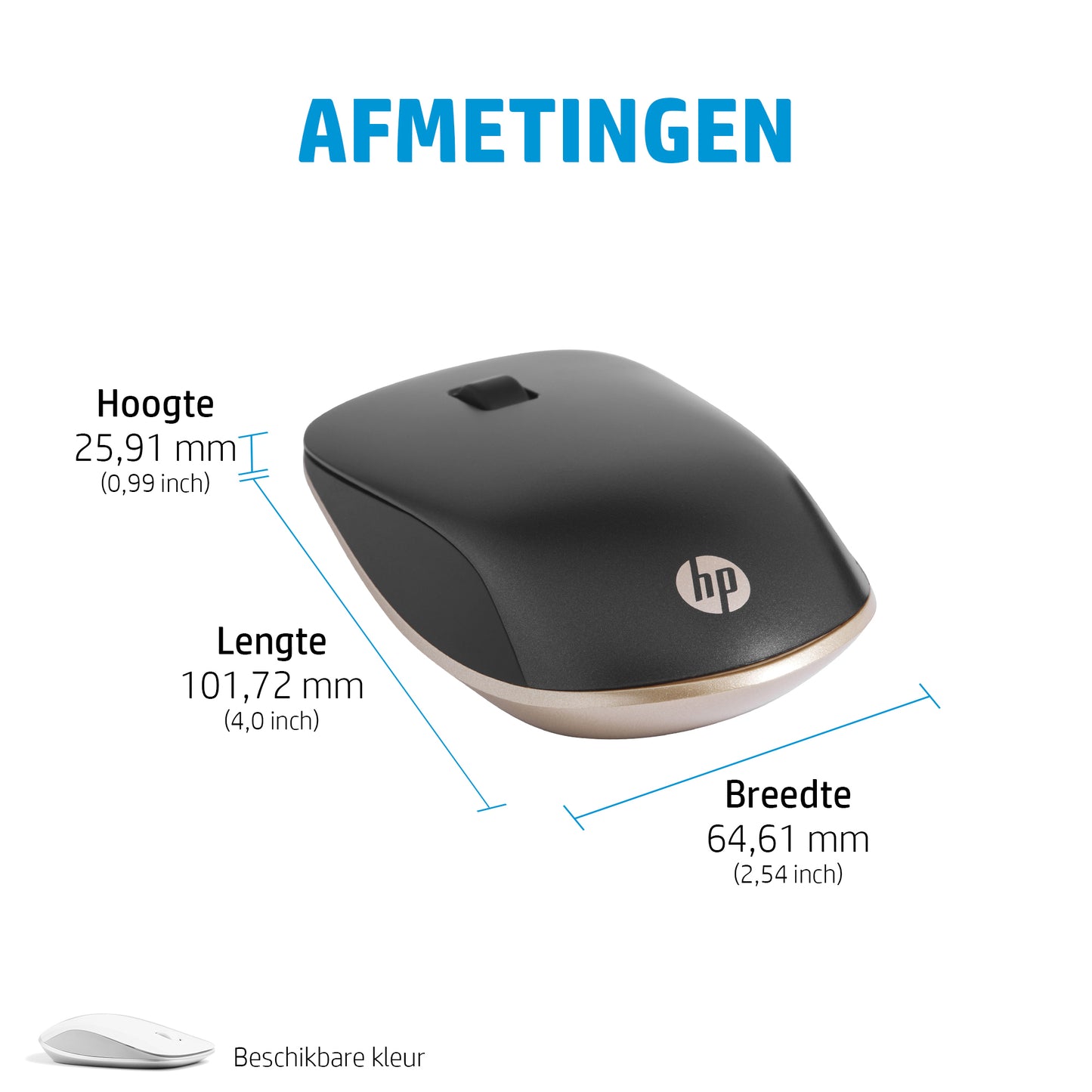 HP 410 Slim Black Bluetooth Mouse EURO 4M0X5AA#ABB