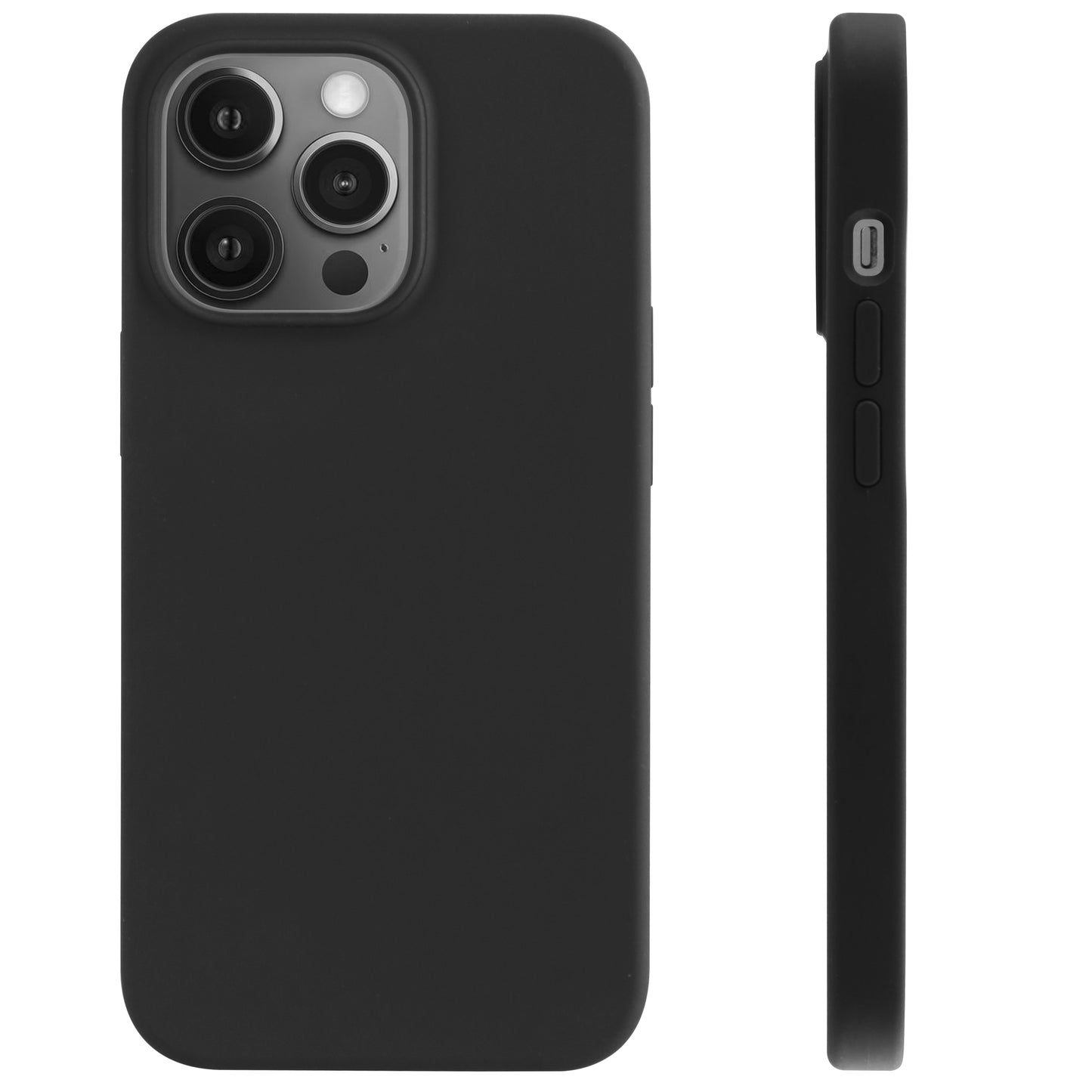 BeHello iPhone 13 Pro Max Liquid Silicone Case Black