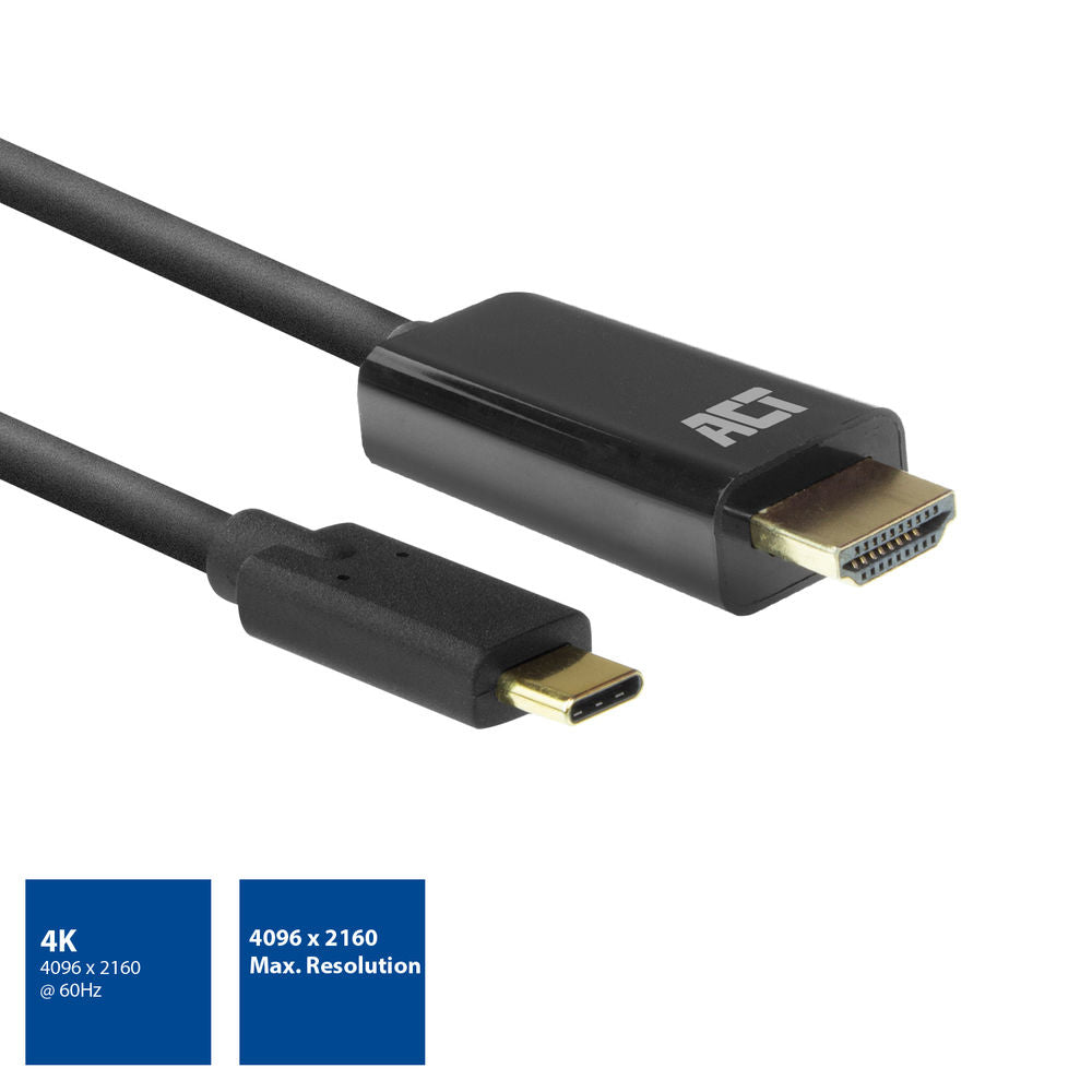 ACT USB-C naar HDMI male aansluitkabel 4K