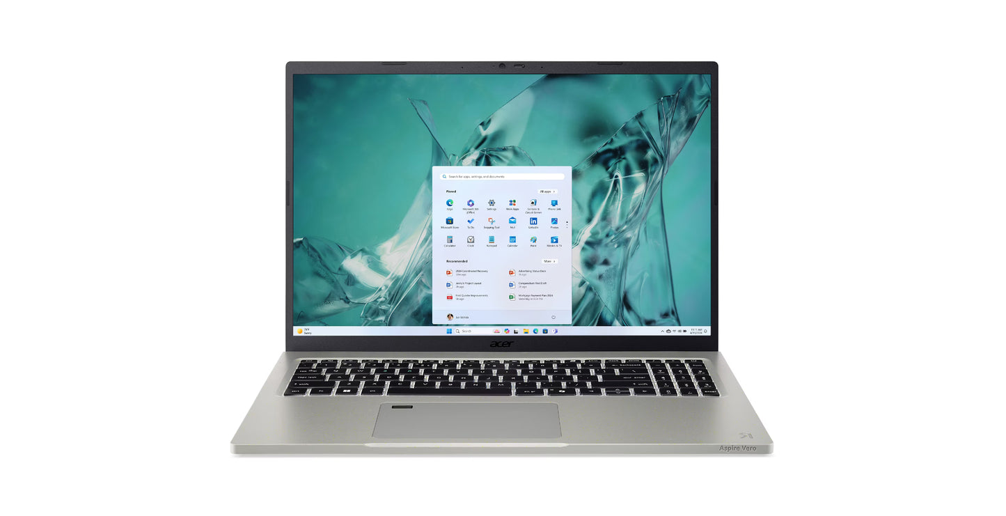 Acer Aspire Vero 16 AV16-71P-53DY, 16 WUXGA IPS, Intel Core Ultra 5 225H, 16GB LPDDR5X, 512GB PCIe NVMe SSD,  Intel Arc Graphics, W11H, Gre
