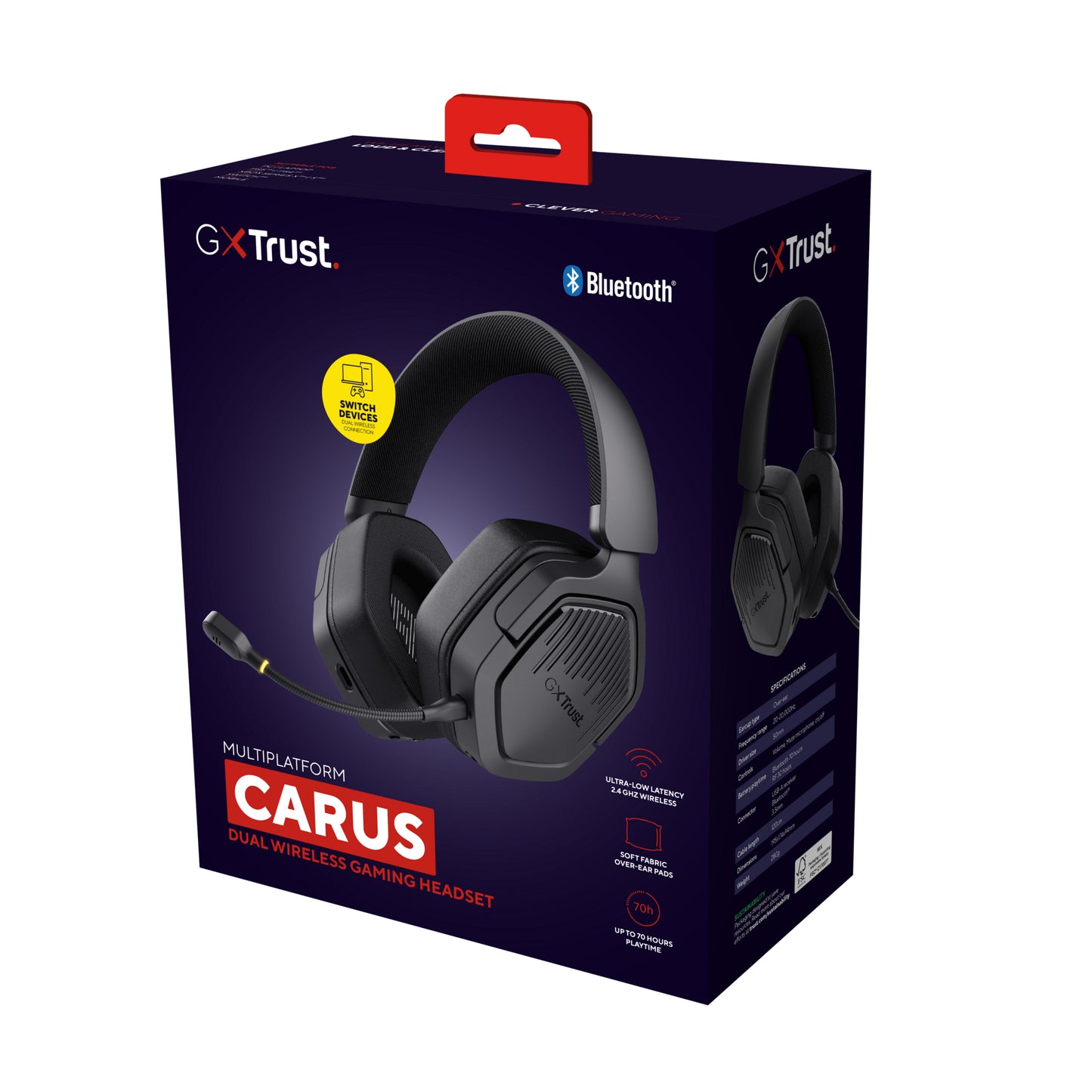 GXT493 CARUS WIRELESS HEADSET BLK