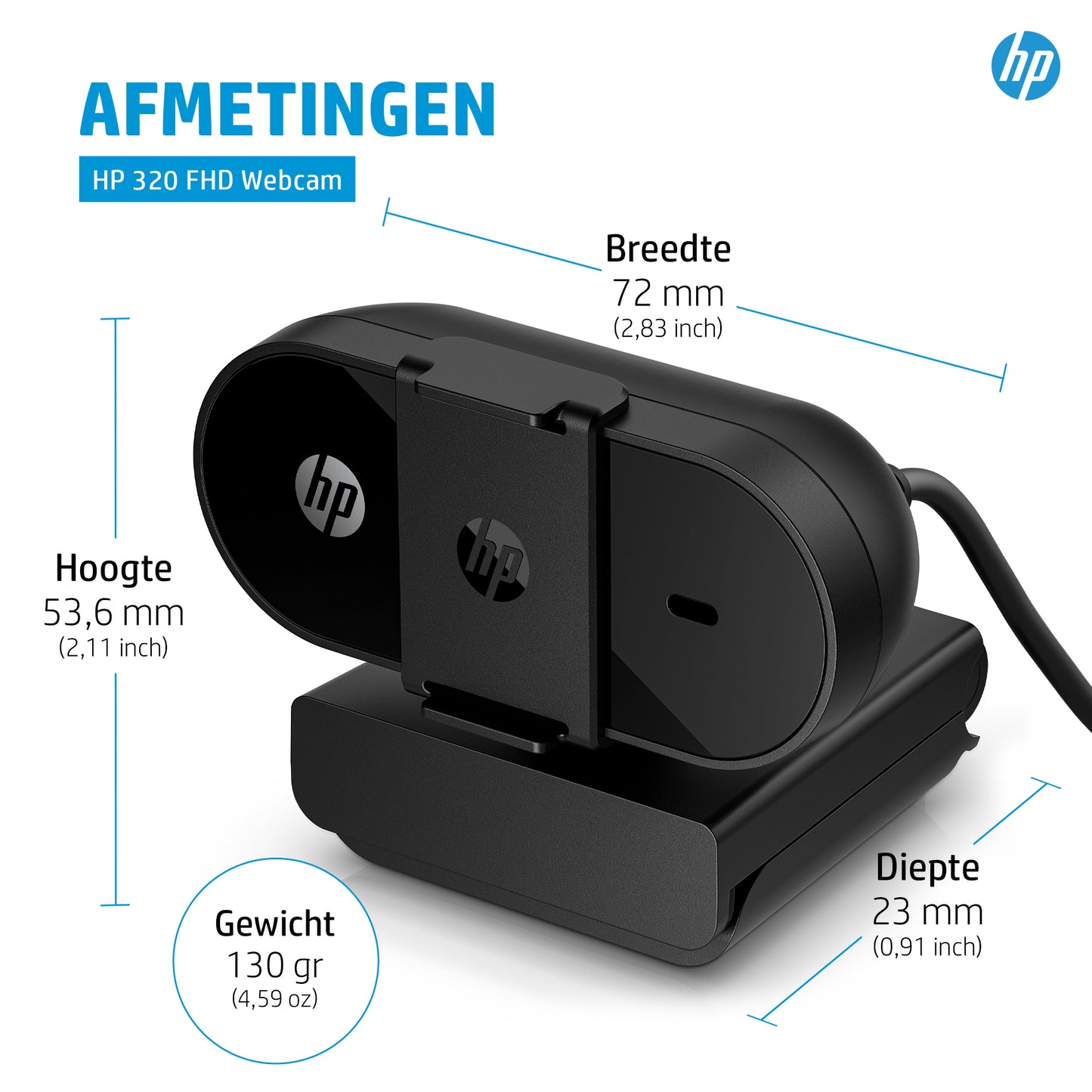 HP 320 FHD Webcam Euro 53X26AA#ABB