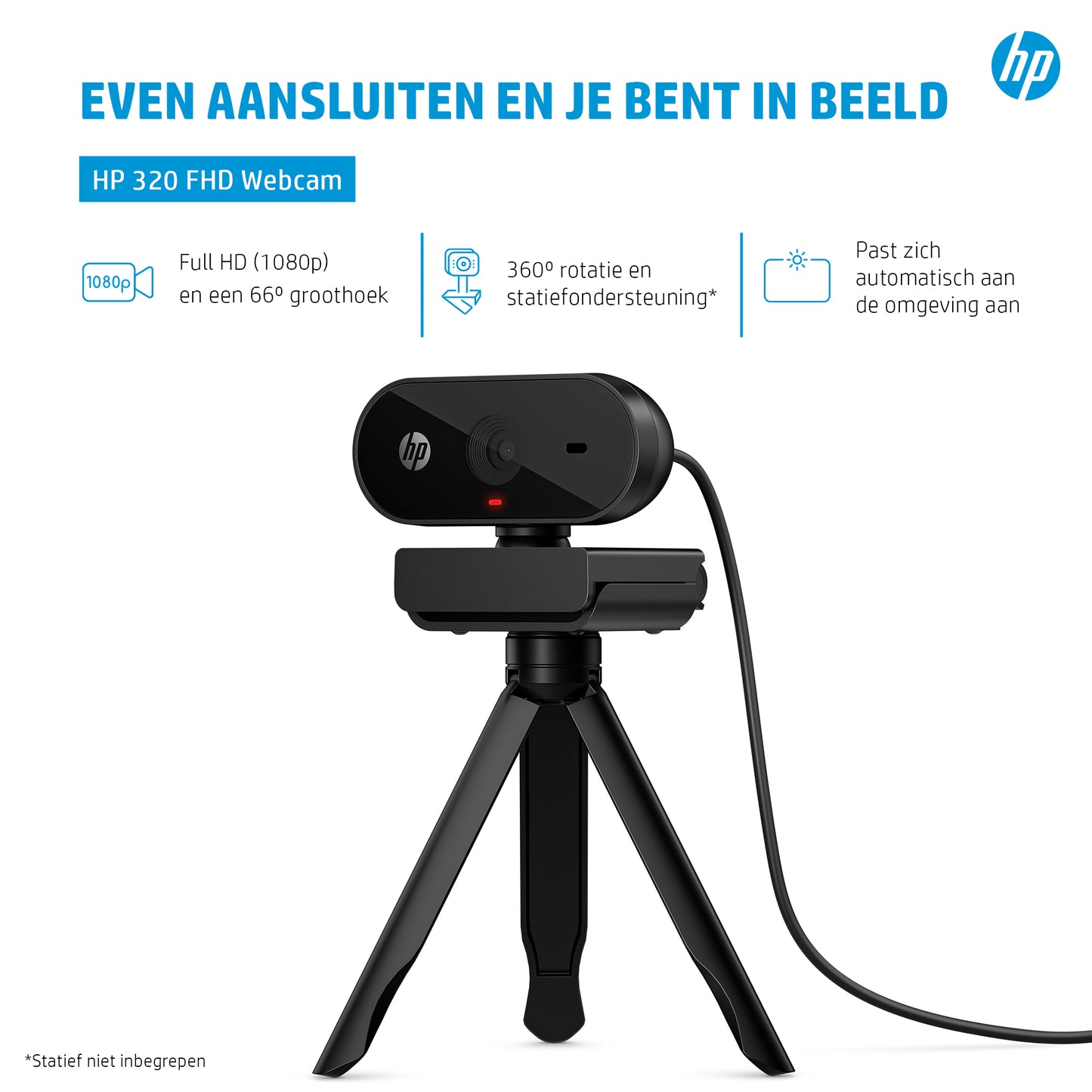 HP 320 FHD Webcam Euro 53X26AA#ABB