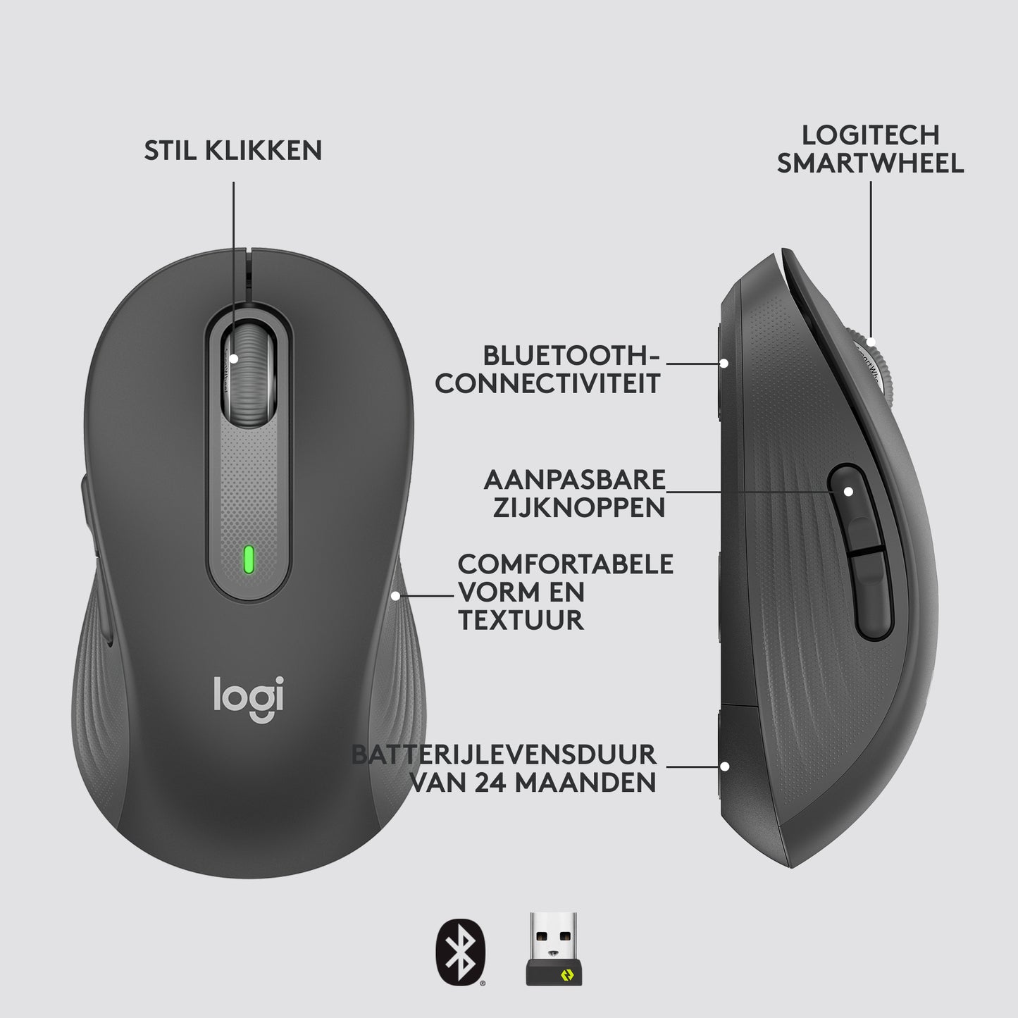 Logitech Signature M650 Wireless Mouse - GRAPHITE