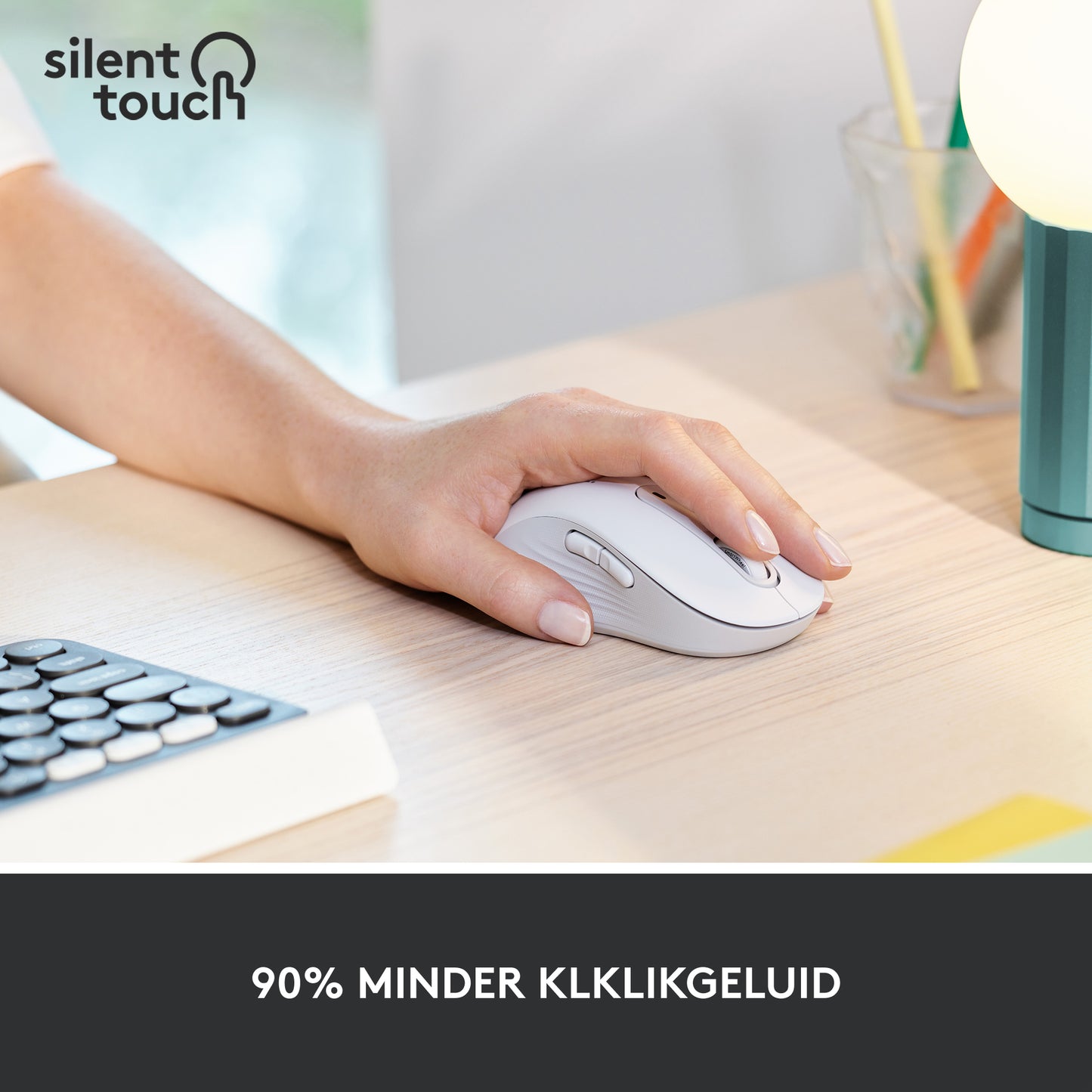 Logitech Signature M650 L Wireless Mouse left-handed - OFF-WHITE