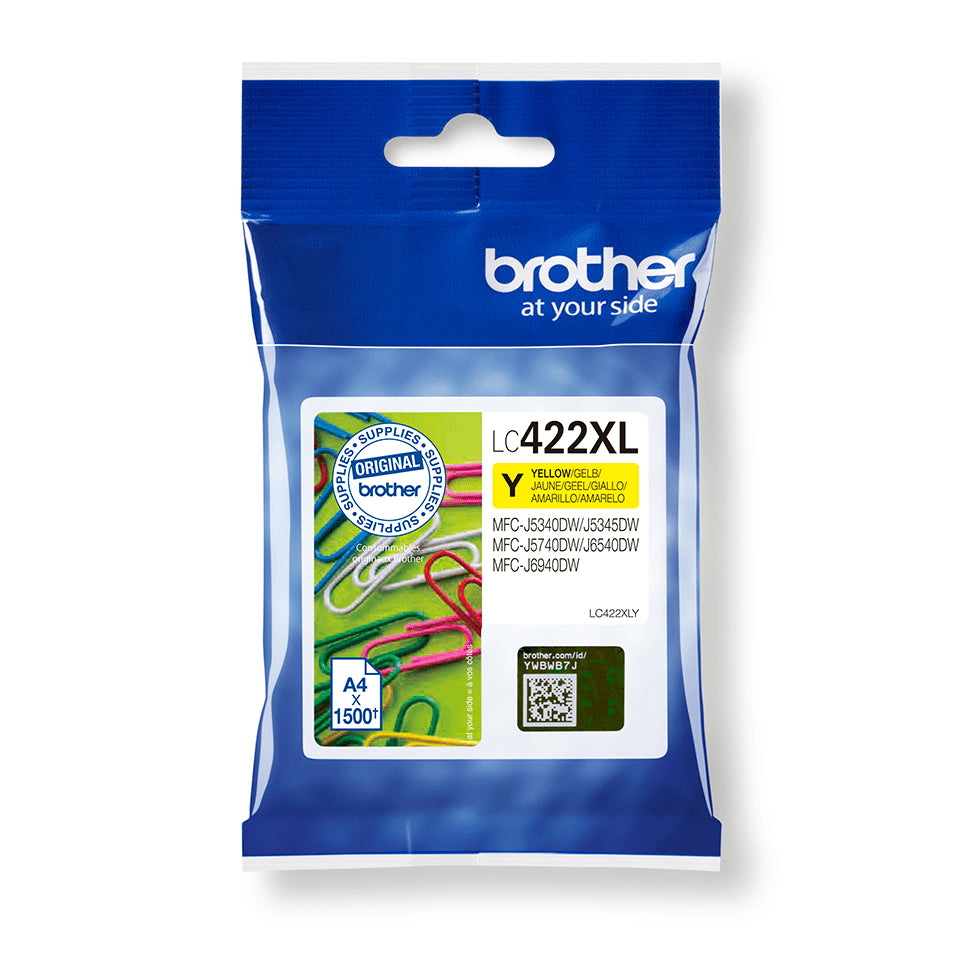 Yellow Ink Cartridge . Single Blister Pack. Prints about 1500 pages.