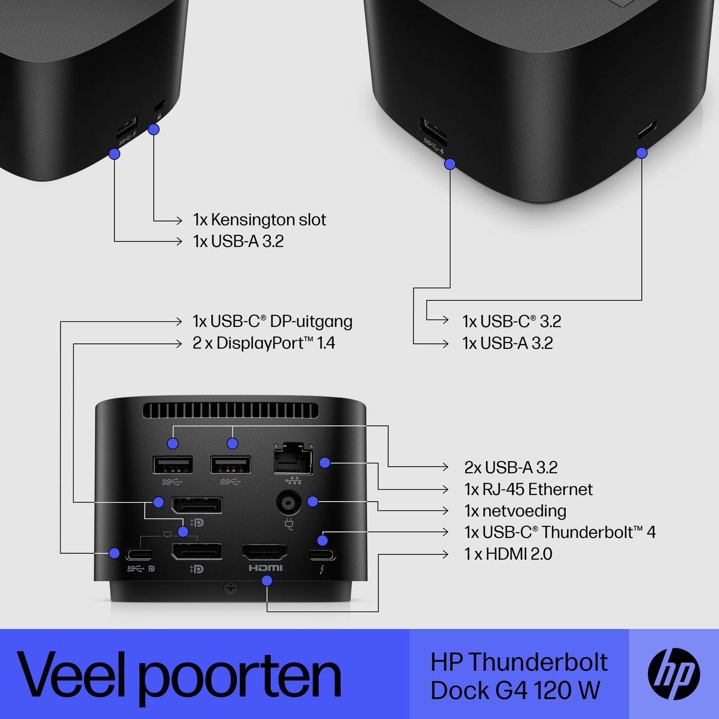 HP Thunderbolt 120W G4 Dock 4J0A2AA#ABB
