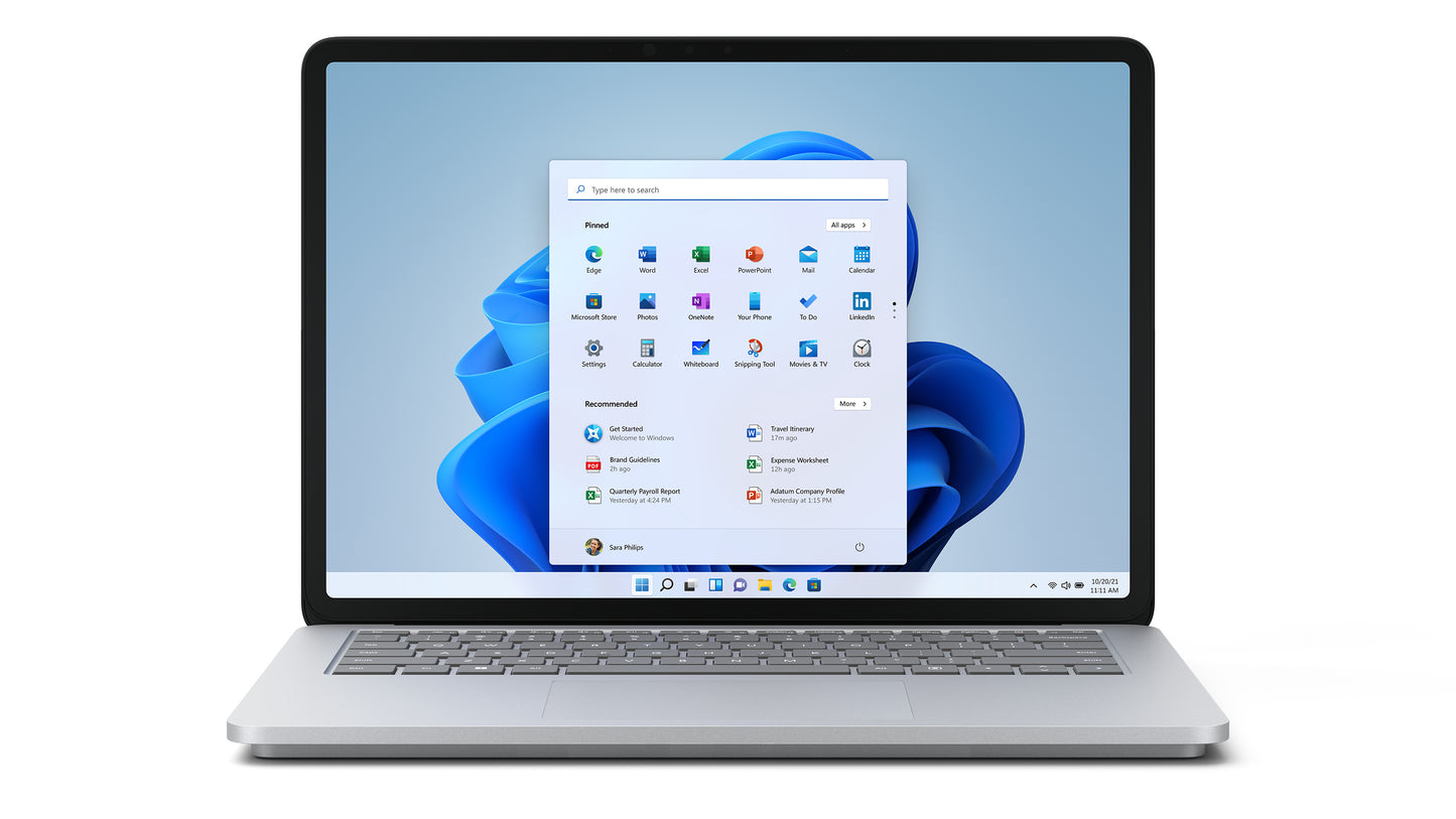 MS Surface Laptop Studio Intel Core i5-11300H 14.4inch 16GB 512GB W10P SC French Platinum Belgium 1 License