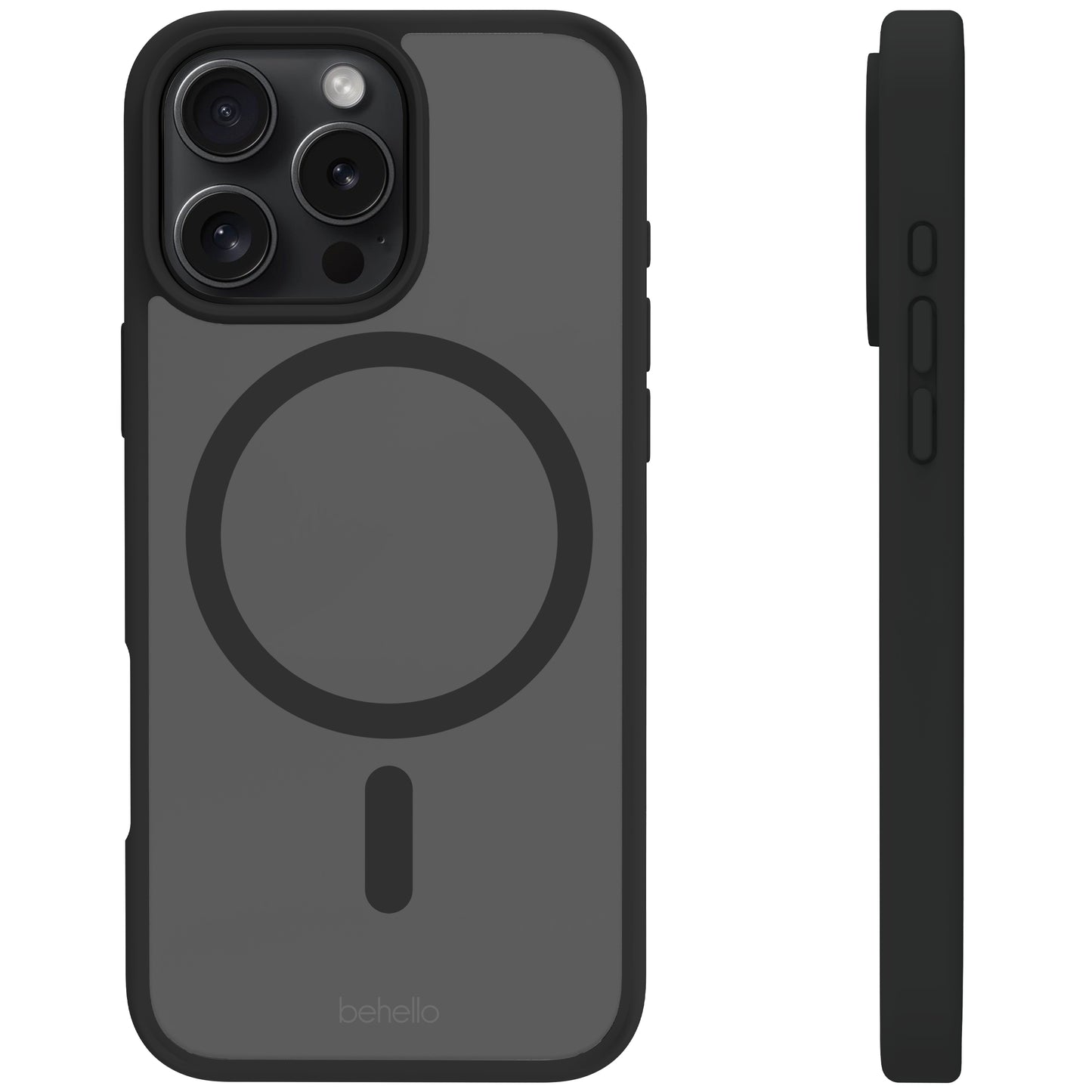 iP 16 Pro Transparant Case Ring Black