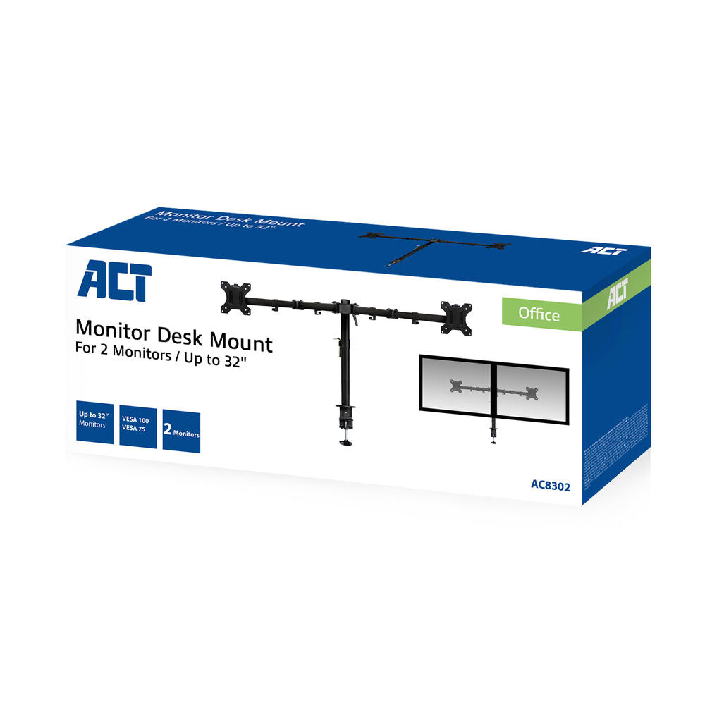 ACT Monitor bureausteun, 2 schermen tot 32 inch , VESA