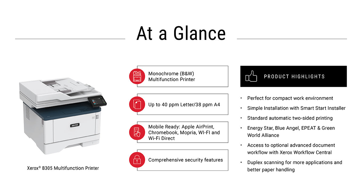 XEROX B305 MONO MULTIFUNCTION PRINTER B305V_DNI