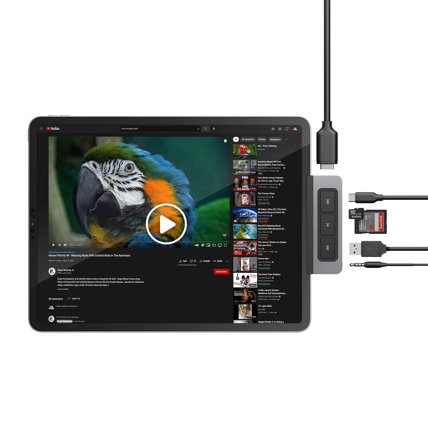 HyperDrive Media 6in1 USB-C Hub for iPad HD449