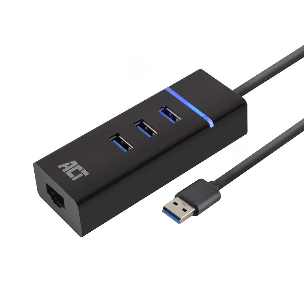 ACT USB 3.1 Gen1 (USB 3.0) Hub 3 port with Gigabit network port