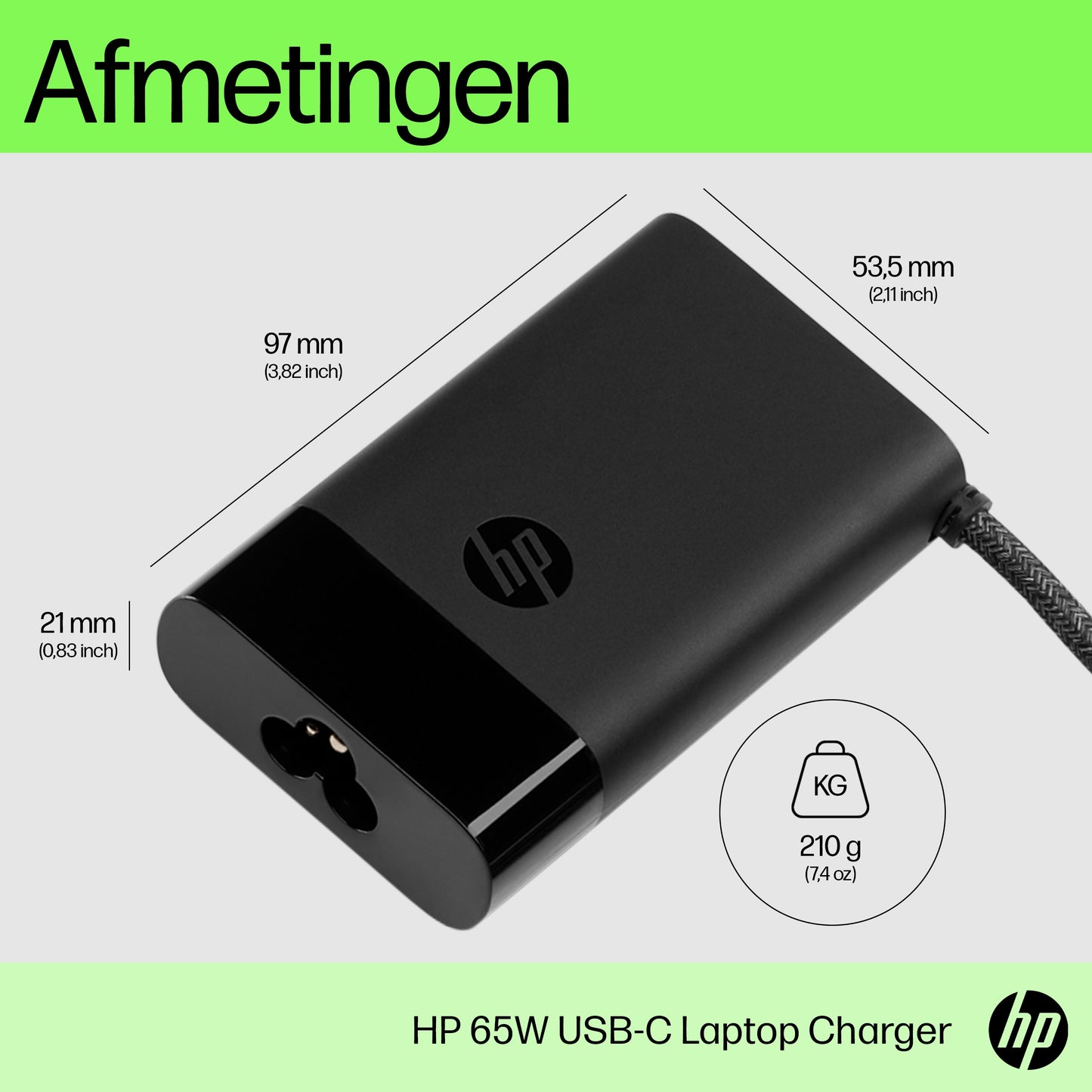 HP Laptop Charger USB-C 65W