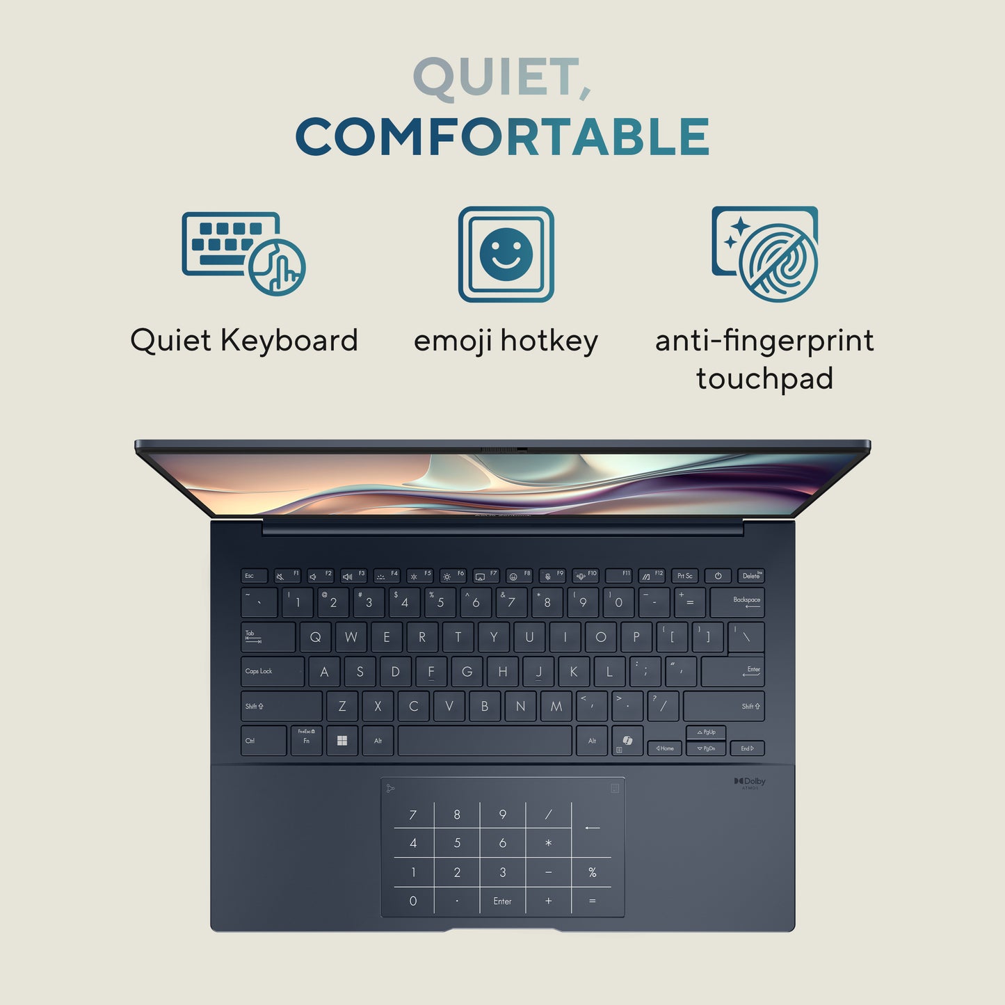 Zenbook 14UX3405CA-QL367W-BE, 14.0 60Hz WUXGA OLED Touch, Intel Core Ultra 9 285H, 32GB LPDDR5X, 1TB M.2 NVMe PCIe 4.0 SSD, Intel Arc Graph