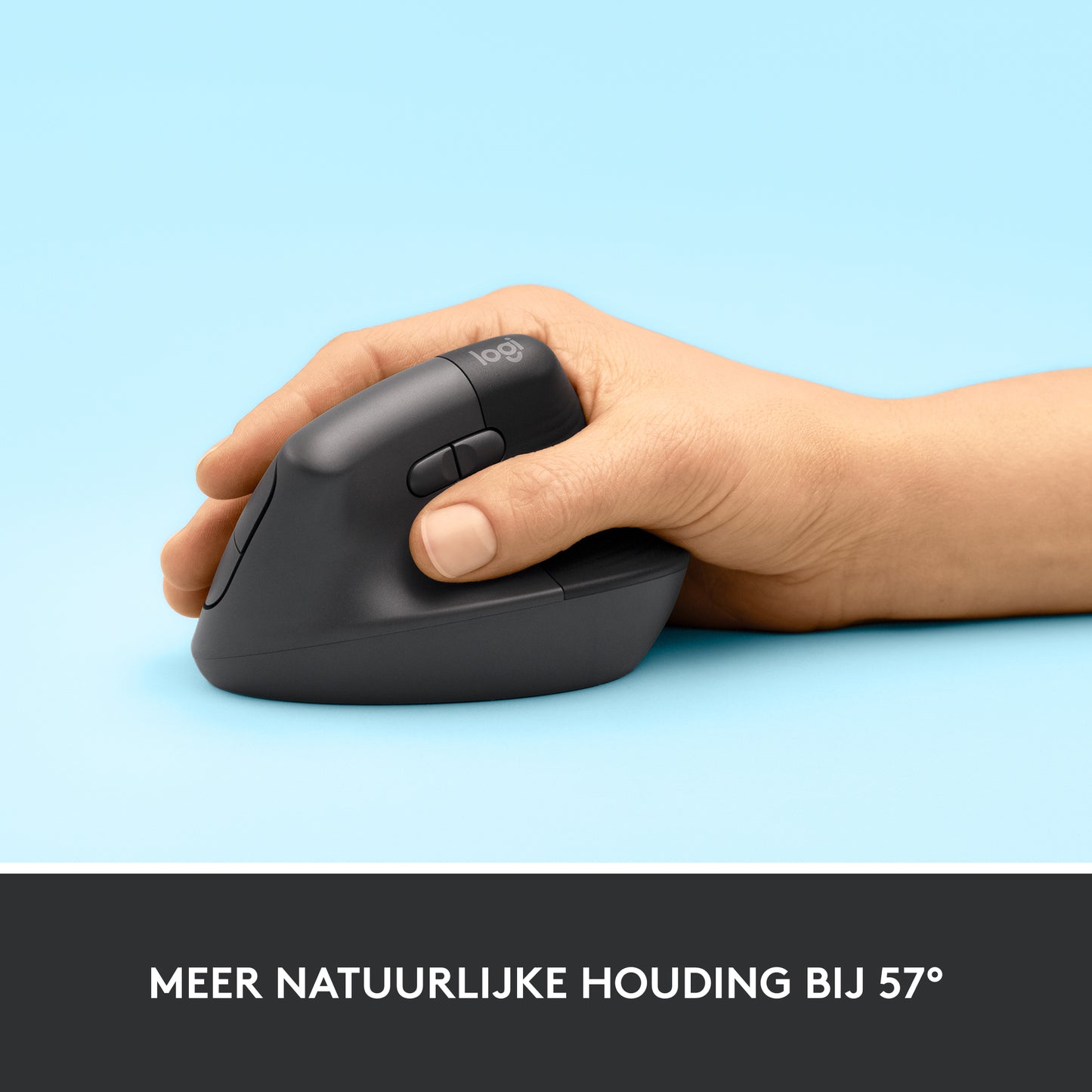 LOGITECH LIFT Right Vertical Ergonomic Mouse - GRAPHITE / BLACK - EMEA