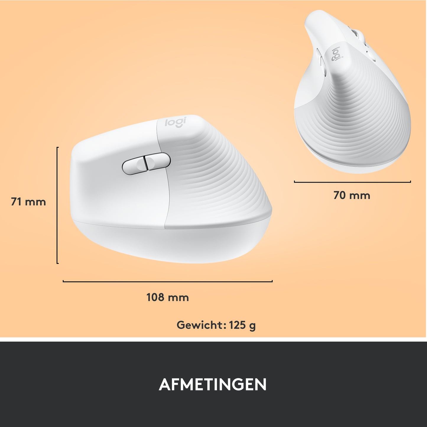 LOGITECH LIFT - OFF-WHITE/PALE GREY - EMEA