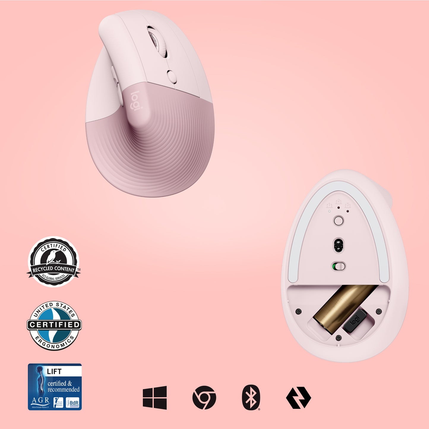 LOGITECH LIFT - ROSE/DARK ROSE - EMEA