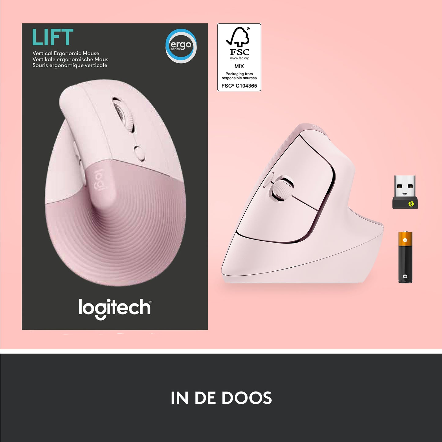 LOGITECH LIFT - ROSE/DARK ROSE - EMEA