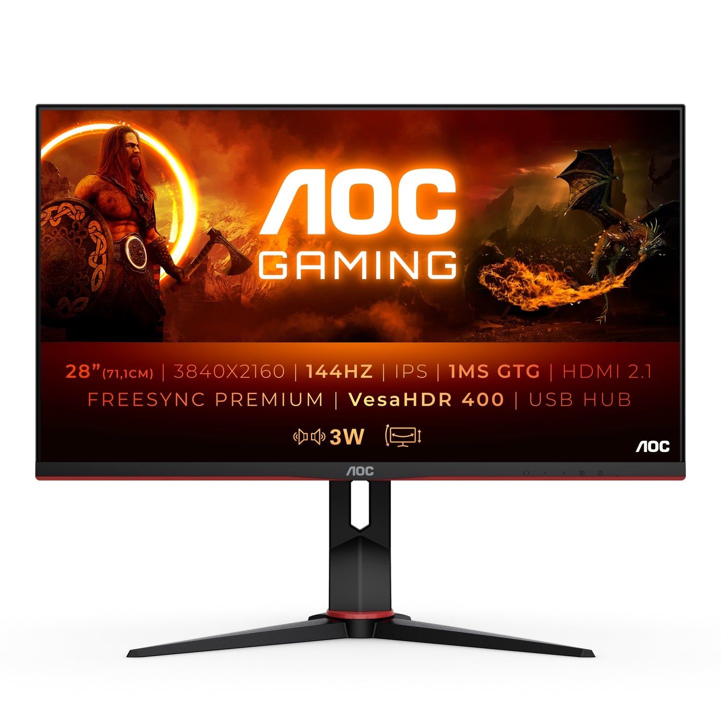 28 16:9 3840x2160 IPS 80M:1 178/178 3.2 U28G2XU2/BK