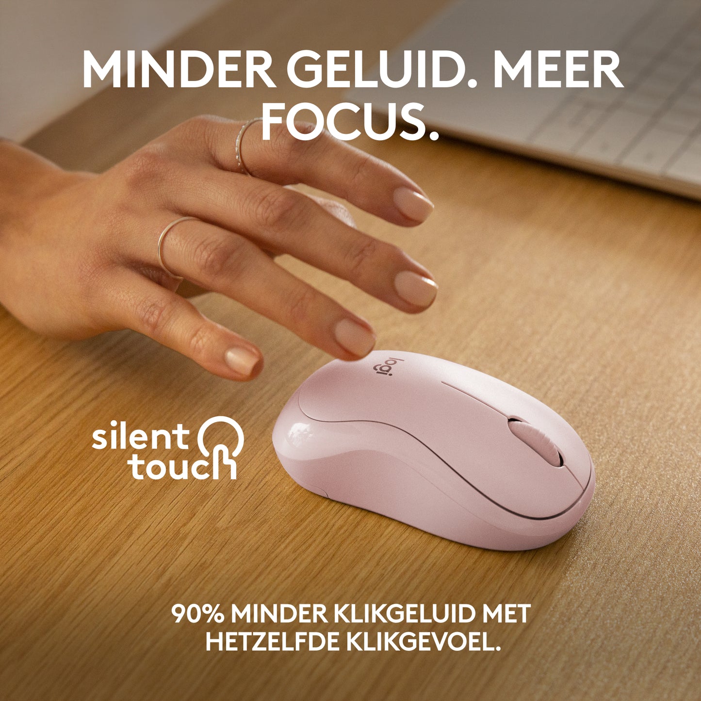Logitech M240 Stille Bluetooth Muis, 18 maanden batterijduur, voor Windows, macOS, ChromeOS, Compatibel met PC, Mac, Laptop, Tablets - Rose