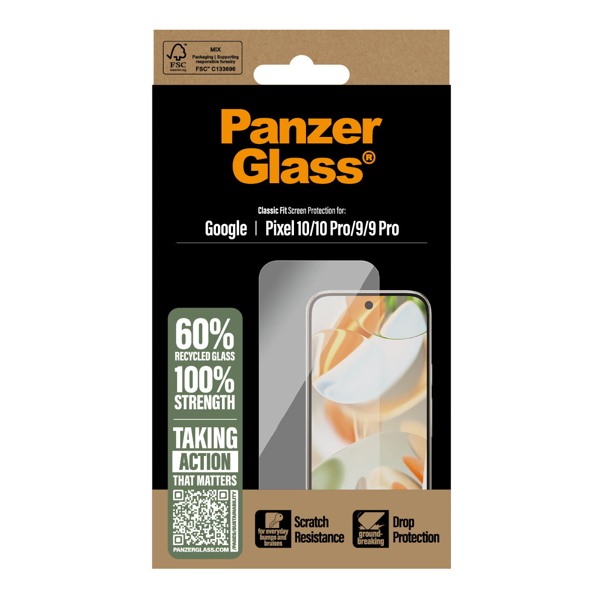 PanzerGlass  Screen Protector Google Pixel 10   Pixel 10 Pro   10   10 Pro CF   Classic Fit