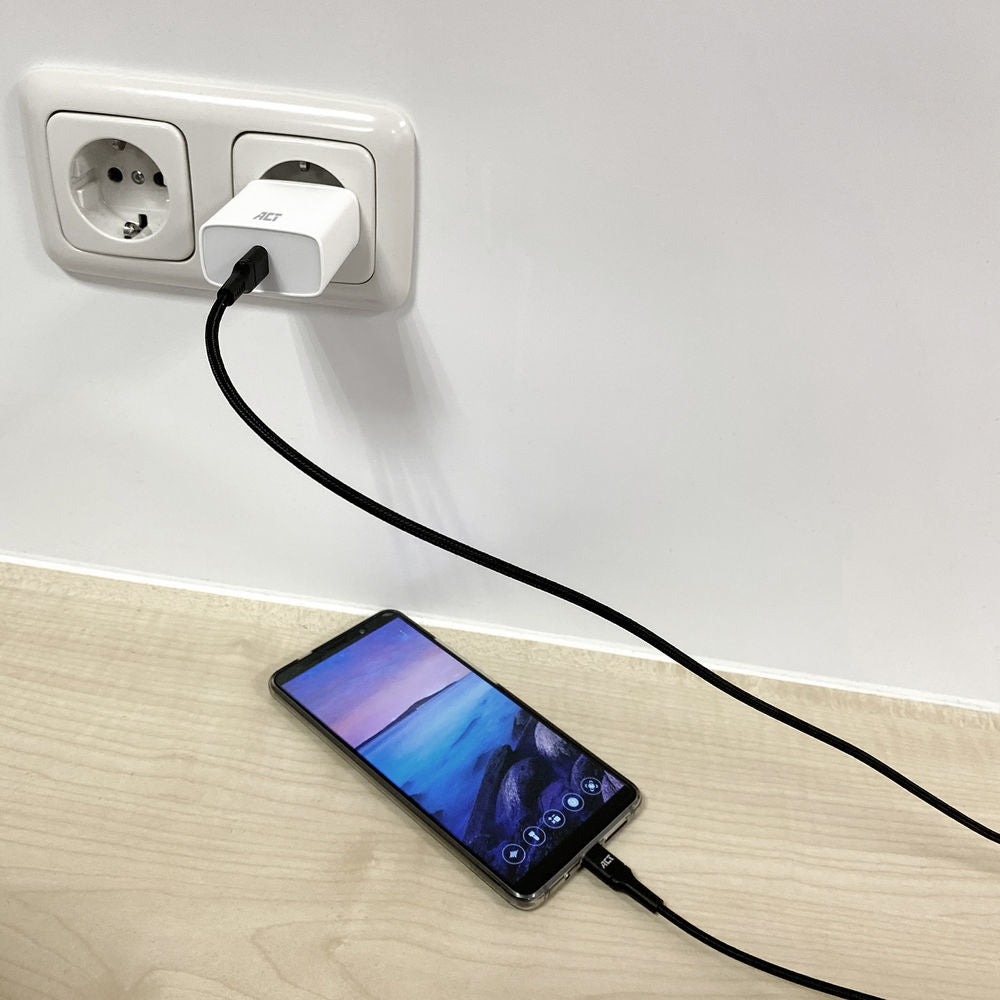 ACT USB 2.0 aansluitkabel C male - C male 1 meter